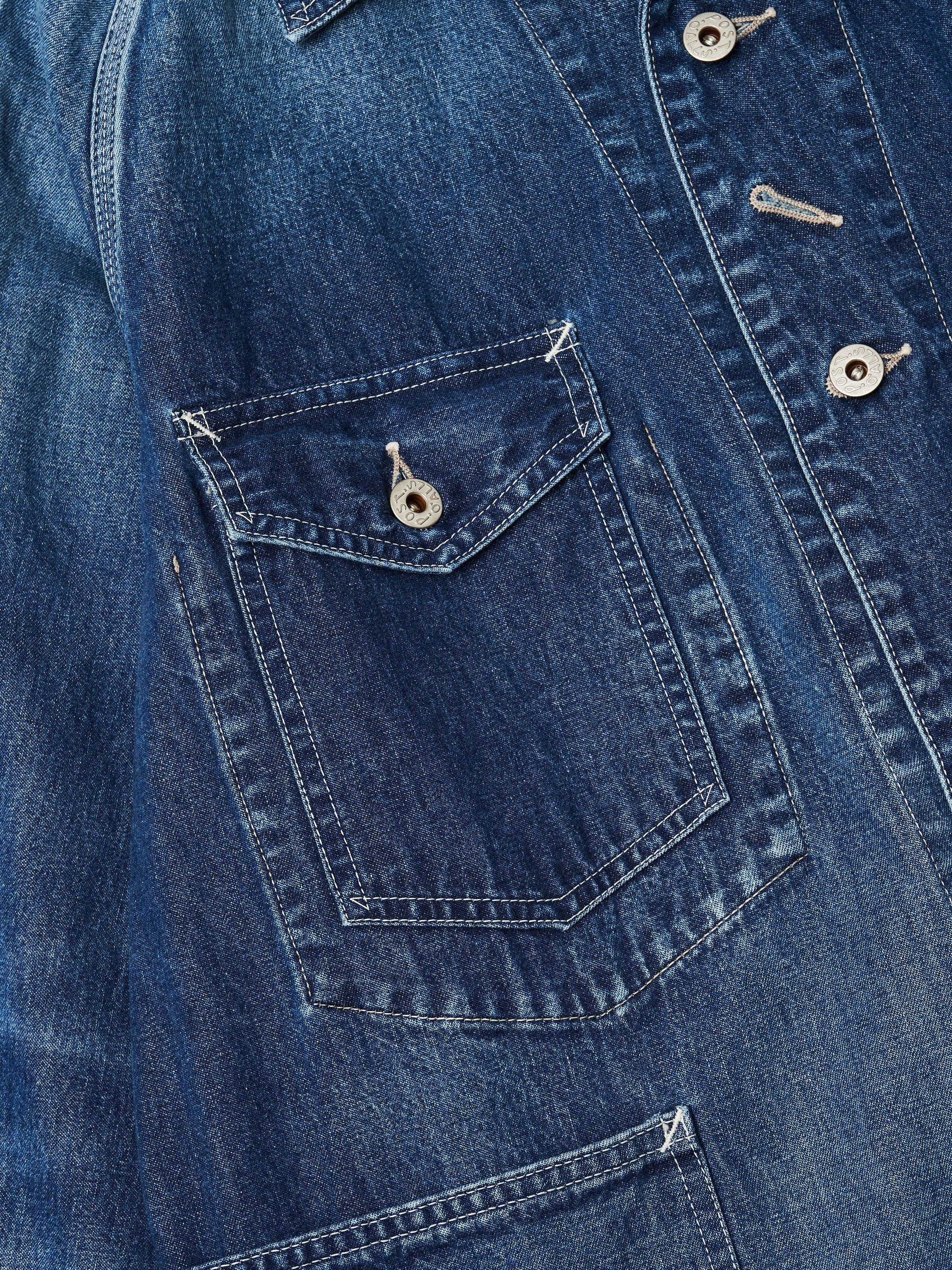 #1102-01W Engineers' Jacket : 10 oz.denim indigo worn wash