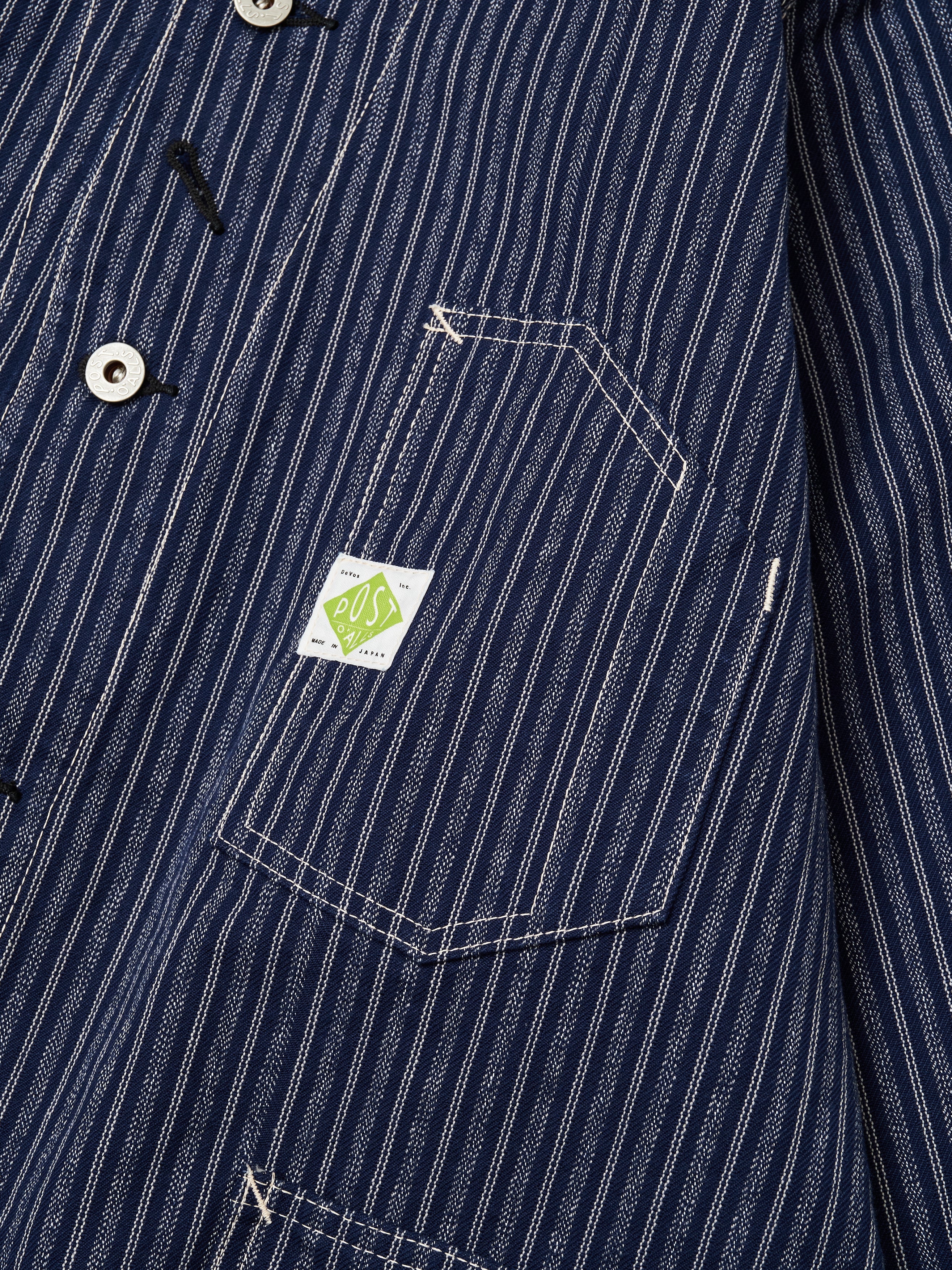 #1102-AS Engineers' Jacket : alternate stripe indigo