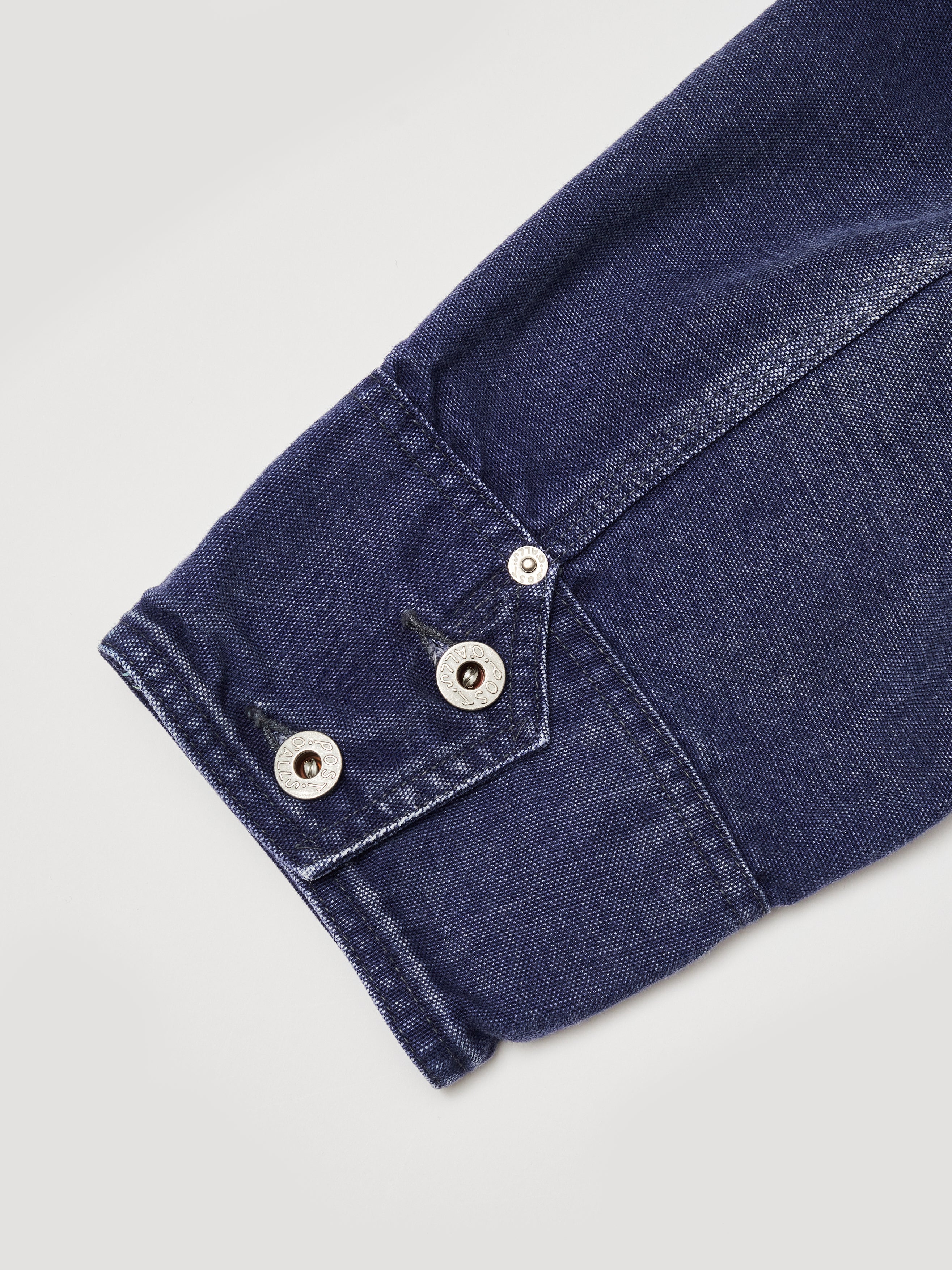 #1102-CN Engineers' Jacket : vintage canvas navy bio stone wash