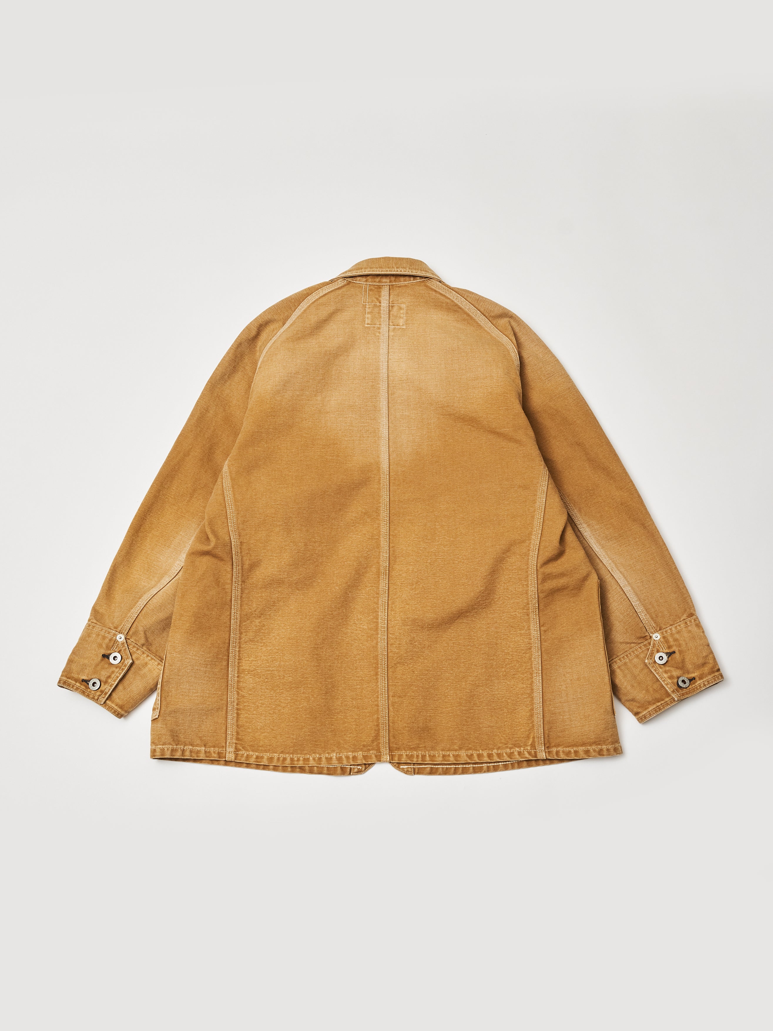 #1102-CR Engineers' Jacket : vintage canvas brown bio stone wash