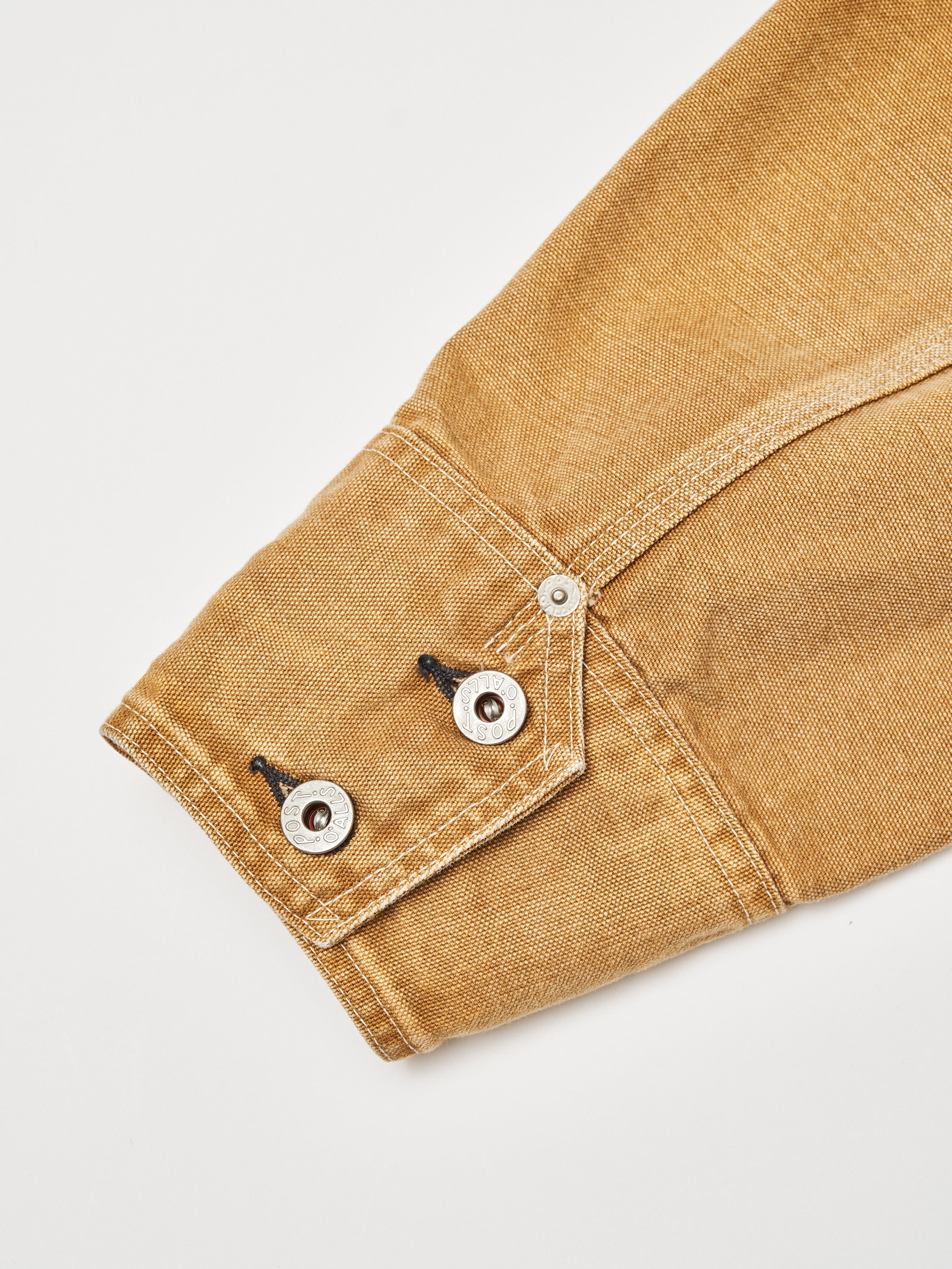 #1102-CR Engineers' Jacket : vintage canvas brown bio stone wash