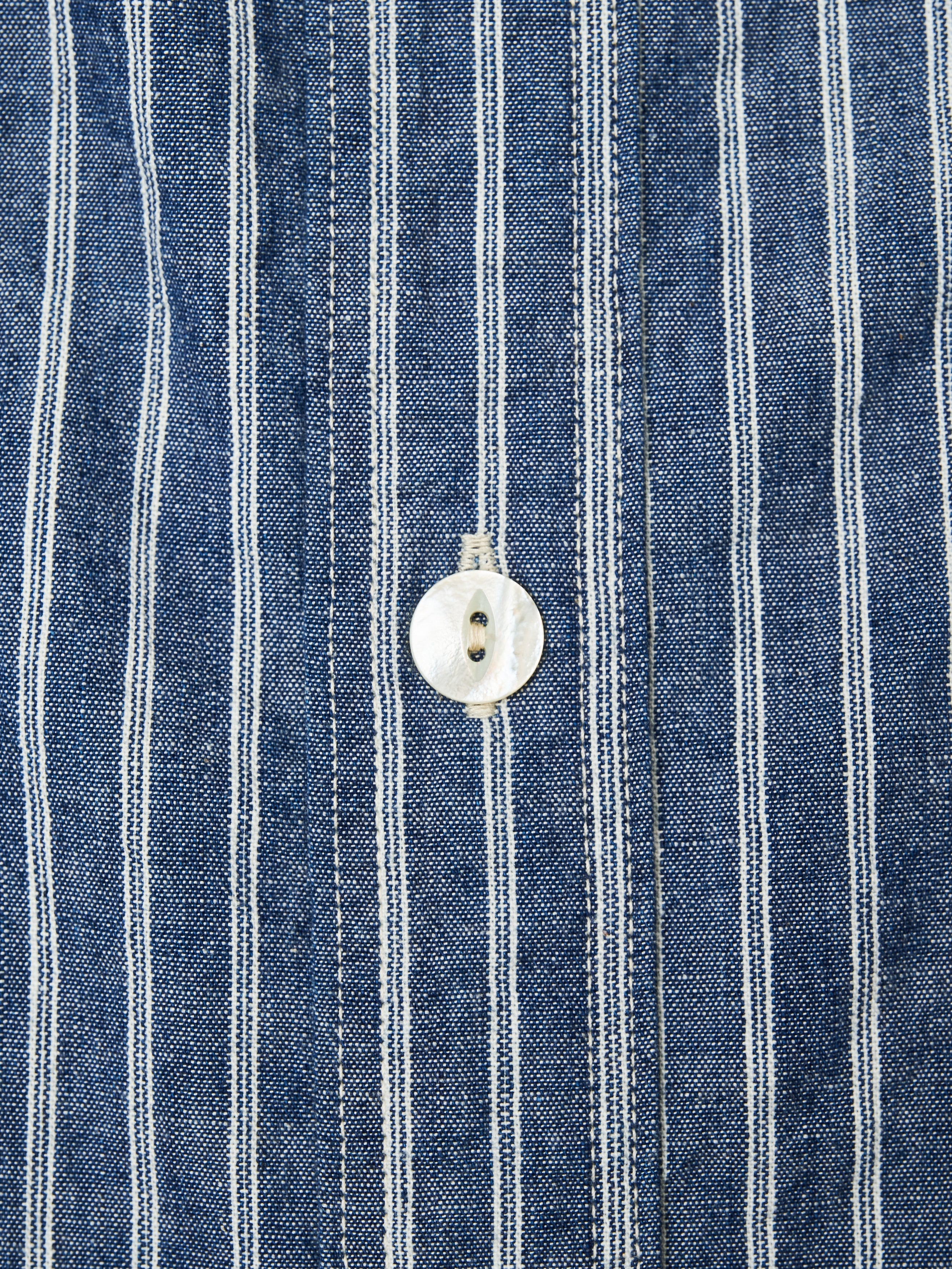 #1206-SC No.6 Shirt : stripe chambray indigo
