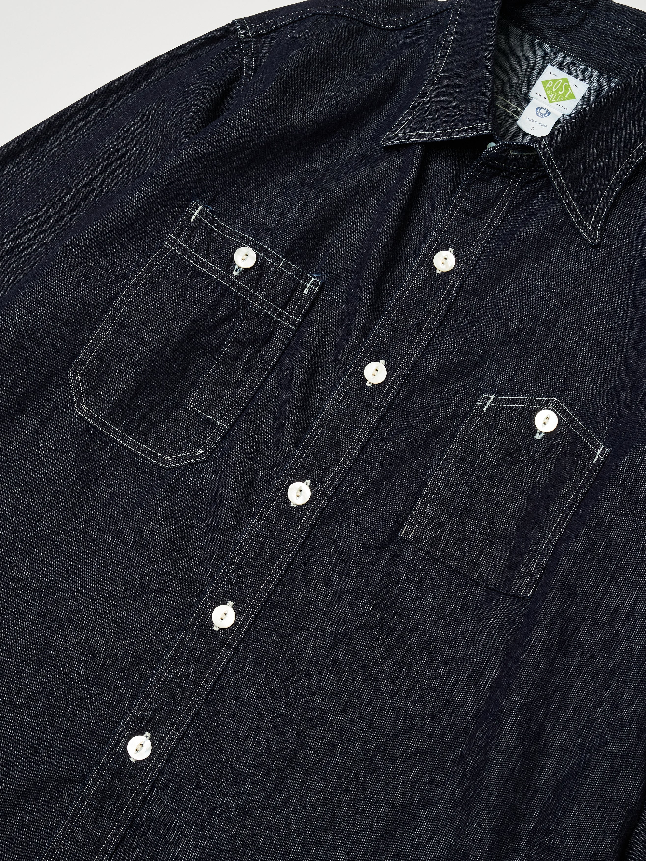 #1206-LD No.6 Shirt : light denim indigo