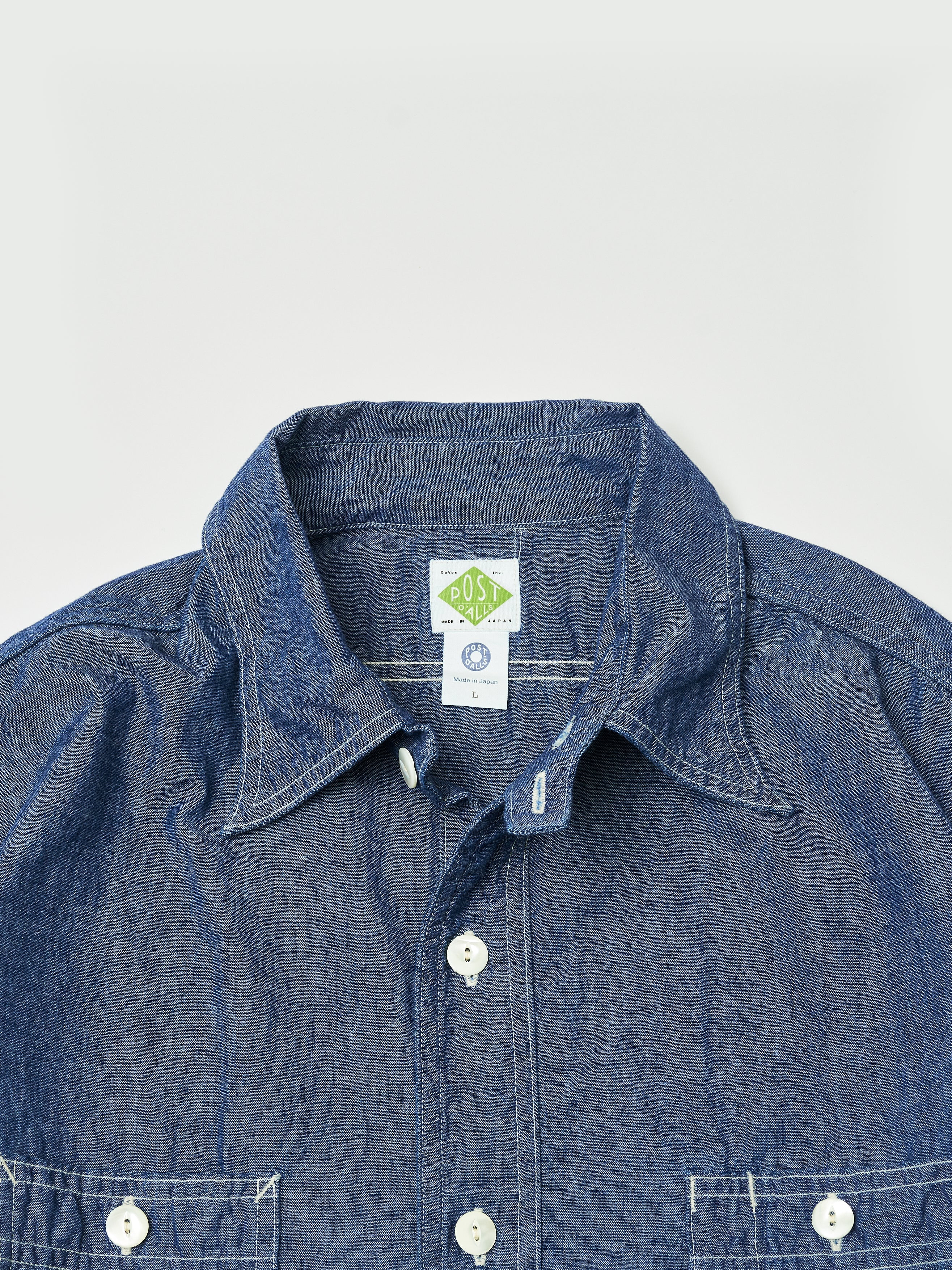 #1202-11 No.2 Shirt : classic chambray indigo