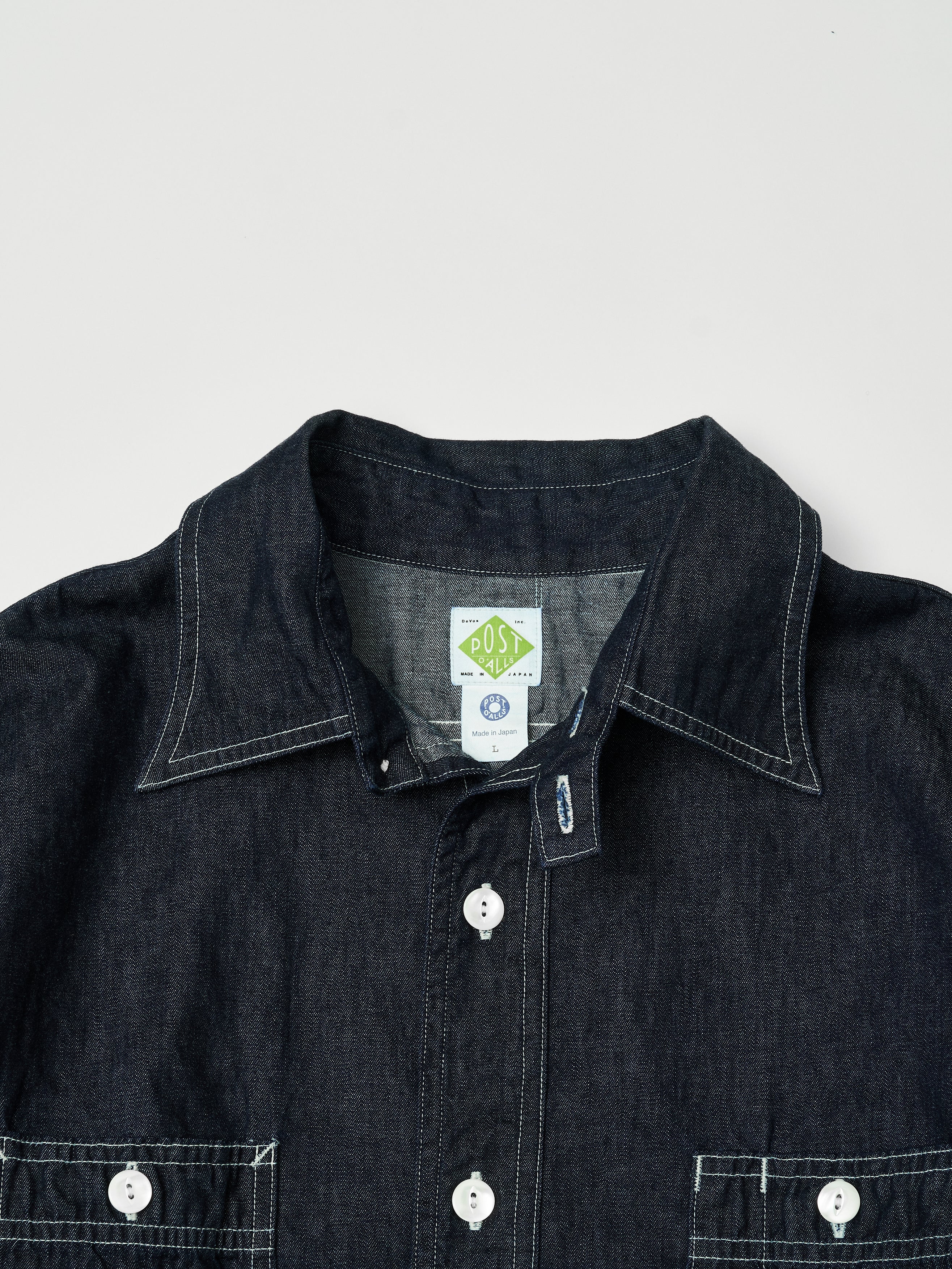 #1202-LD No.2 Shirt : light denim indigo
