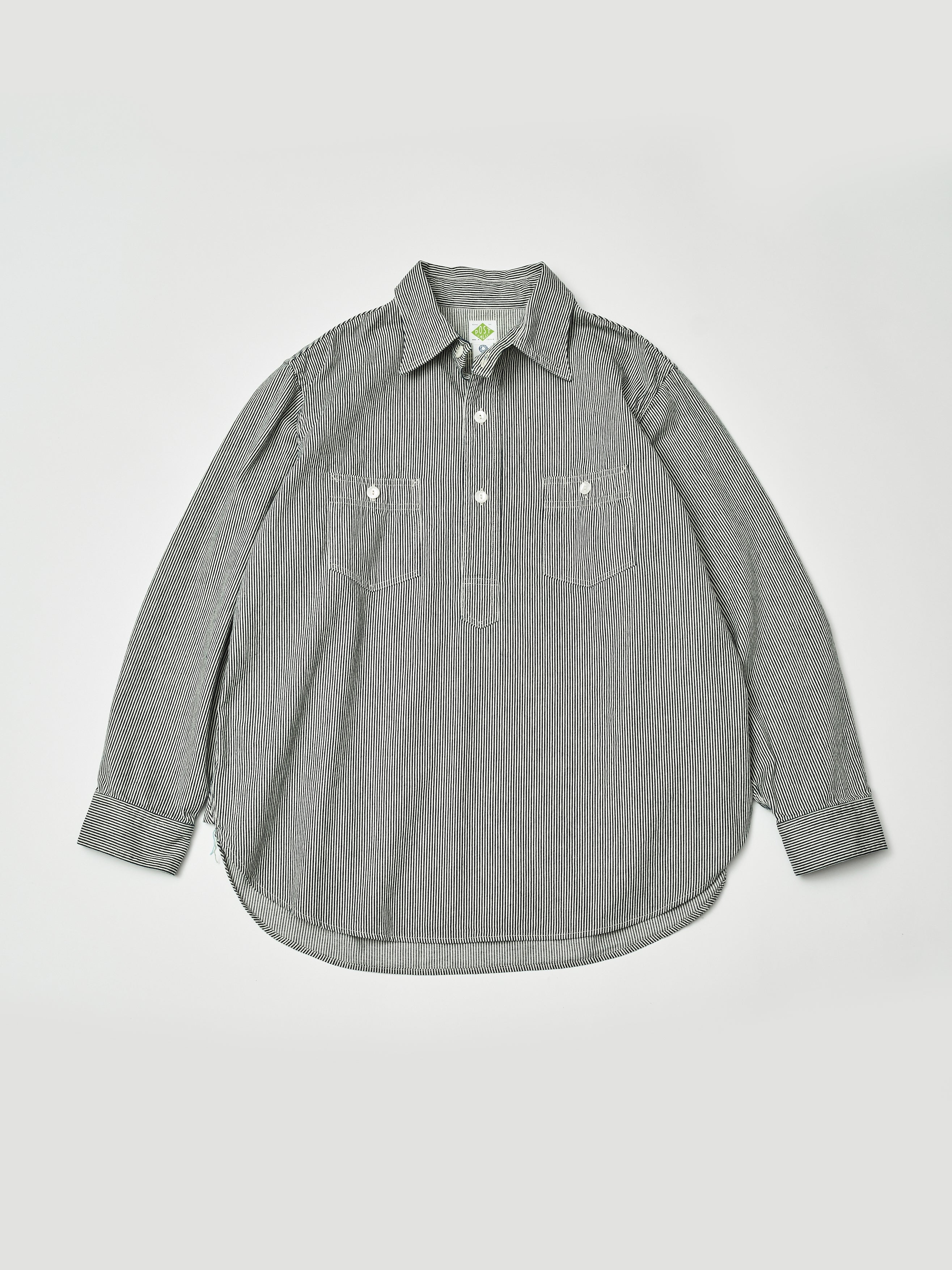 #1202-KS No.2 Shirt : korm stripe indigo