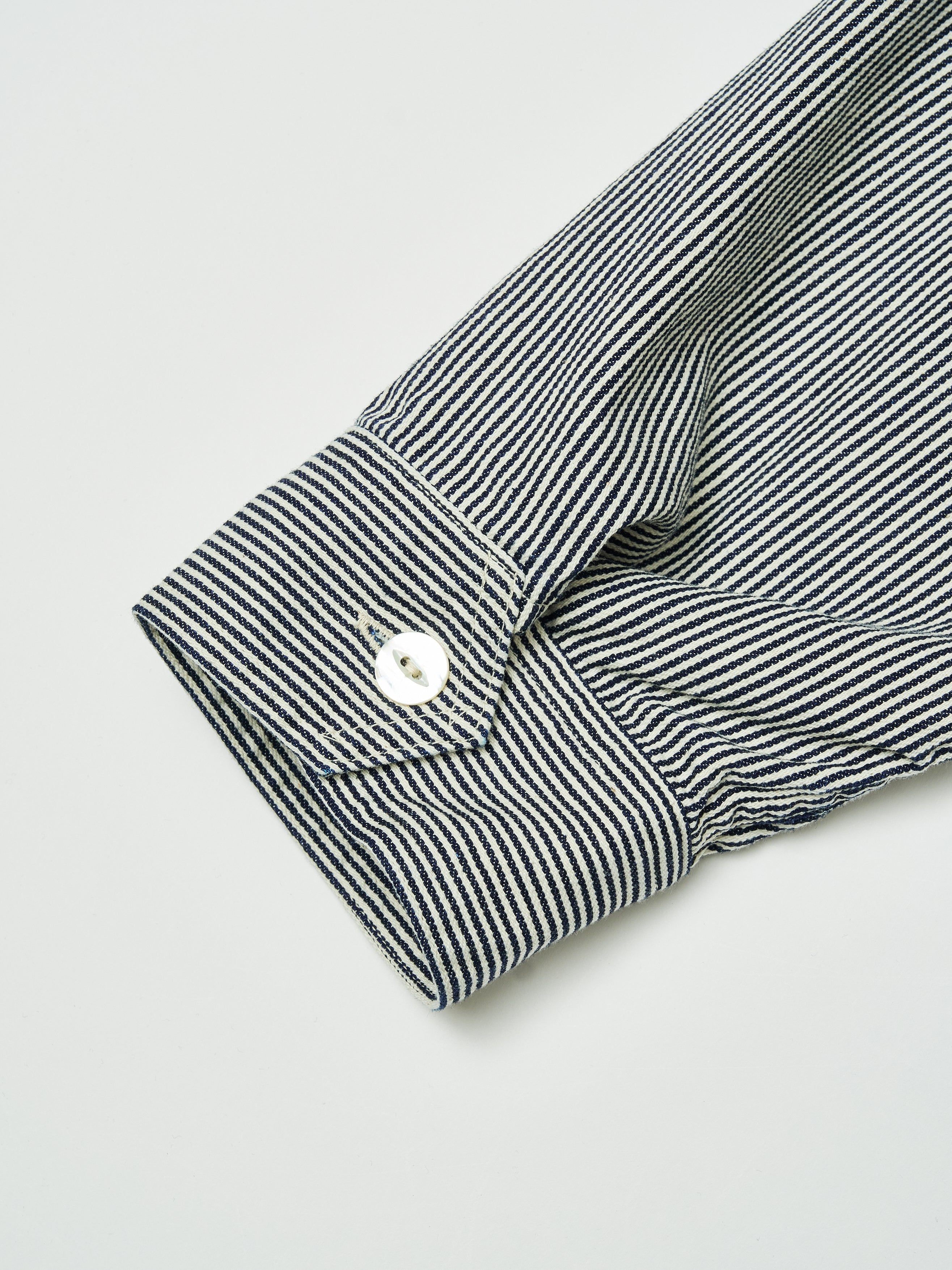 #1202-KS No.2 Shirt : korm stripe indigo