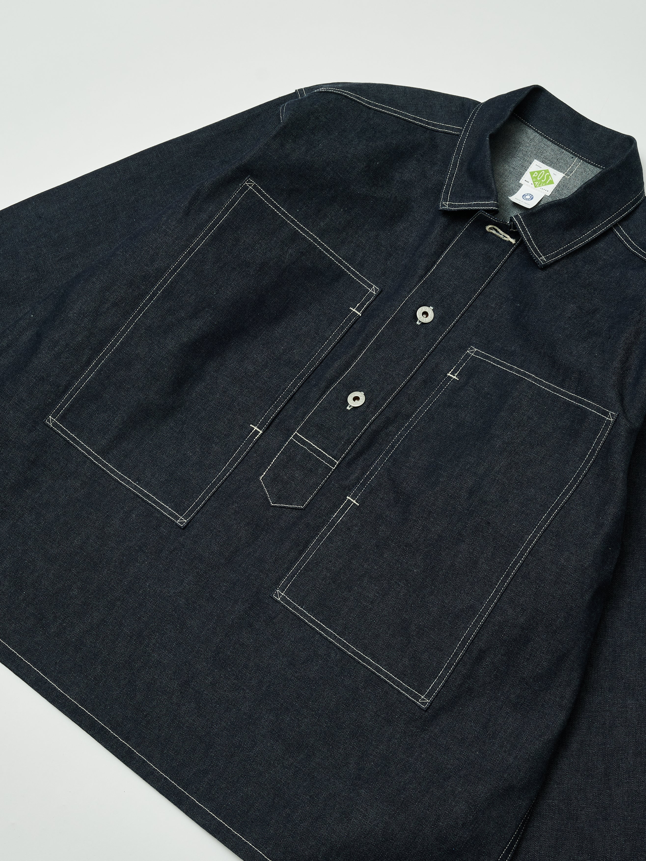 #1204-01 ARMY Shirt : 10 oz.denim indigo rigid