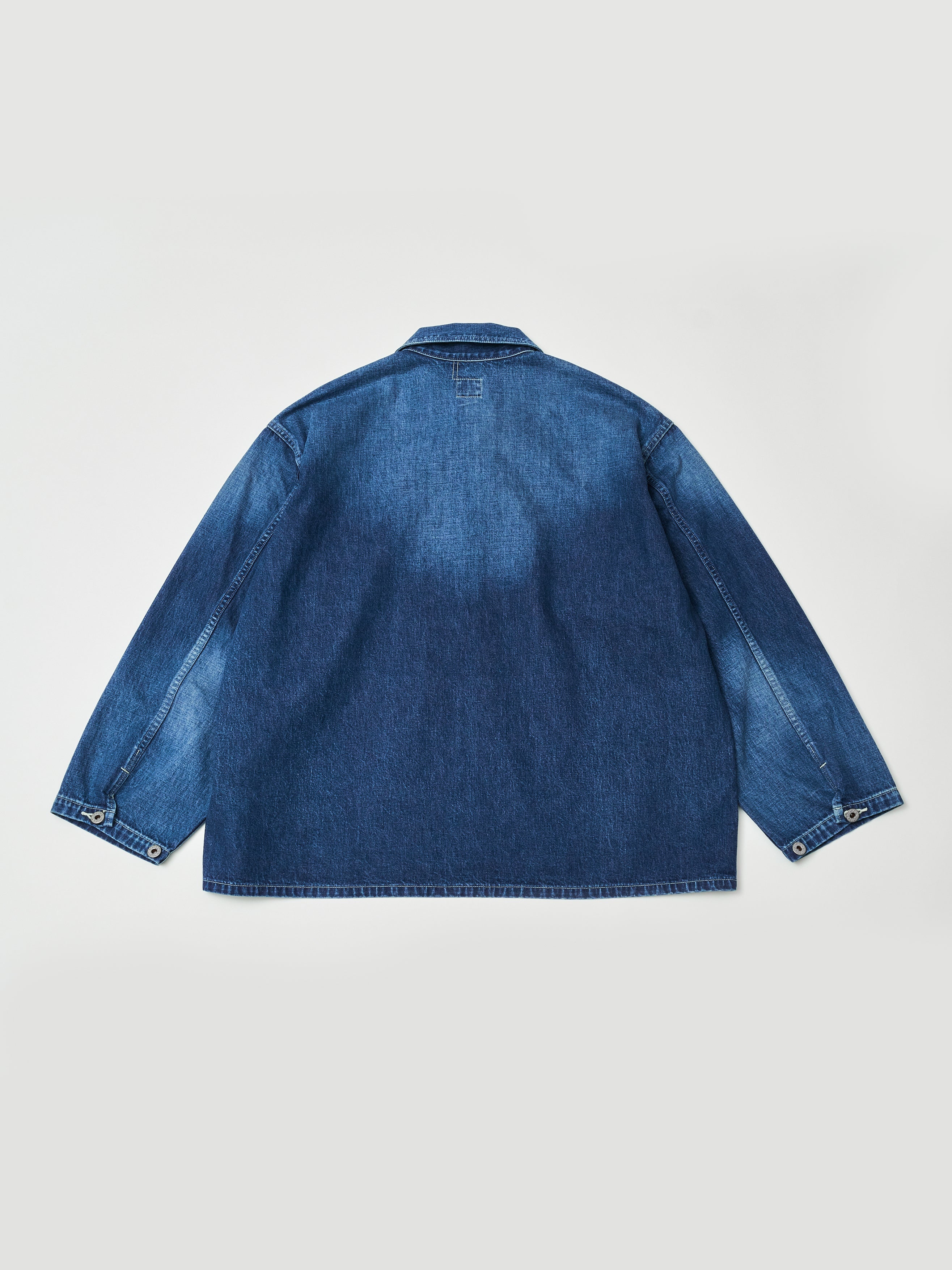 #1204-01W ARMY Shirt : 10 oz.denim indigo worn wash