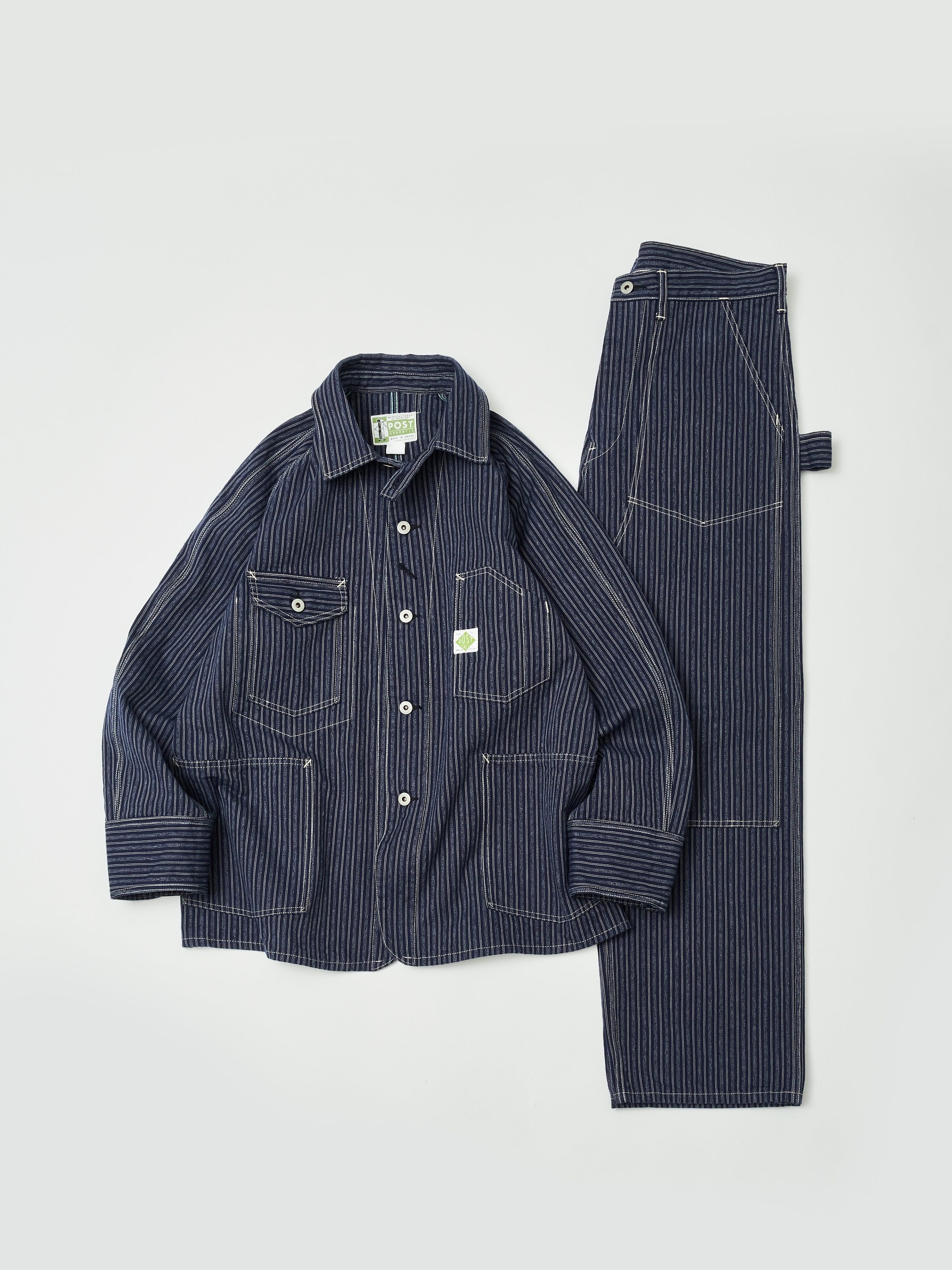 #1102-AS Engineers' Jacket : alternate stripe indigo