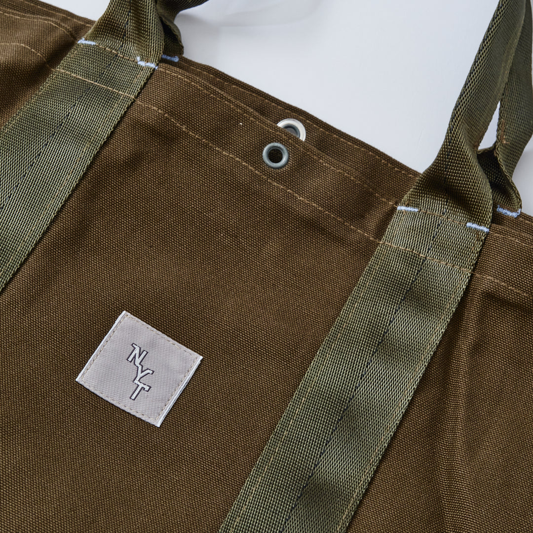 NYT x Post O'Alls] T-2 Tote Large : cotton canvas brown bag