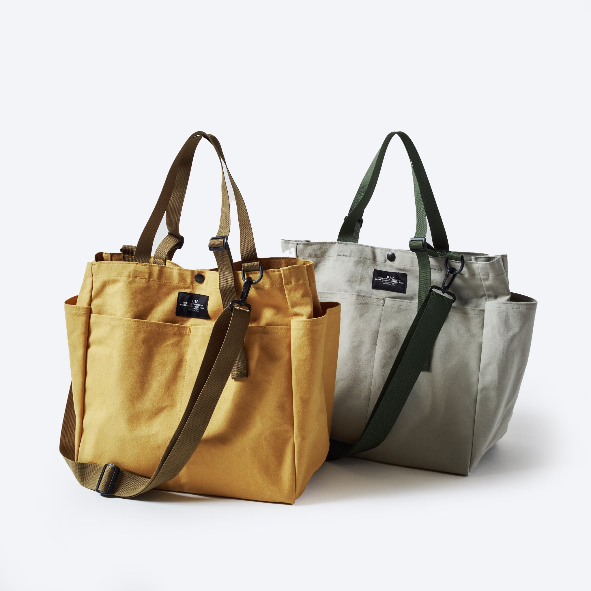 BIP021 SUN-SPG Carry-all Beach Bag : sunforger cotton canvas pearl gray
