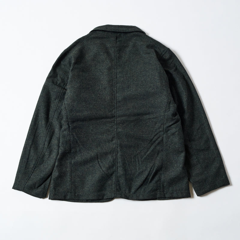 OK Rider : trashed wool birdseye olive with cotton lining "Dead Stock"