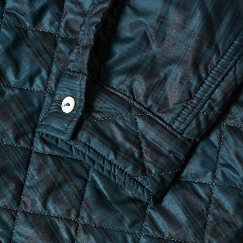 C-POST w/Thinsulate : quilted polyester taffeta blackwatch with polyfill "Dead Stock"