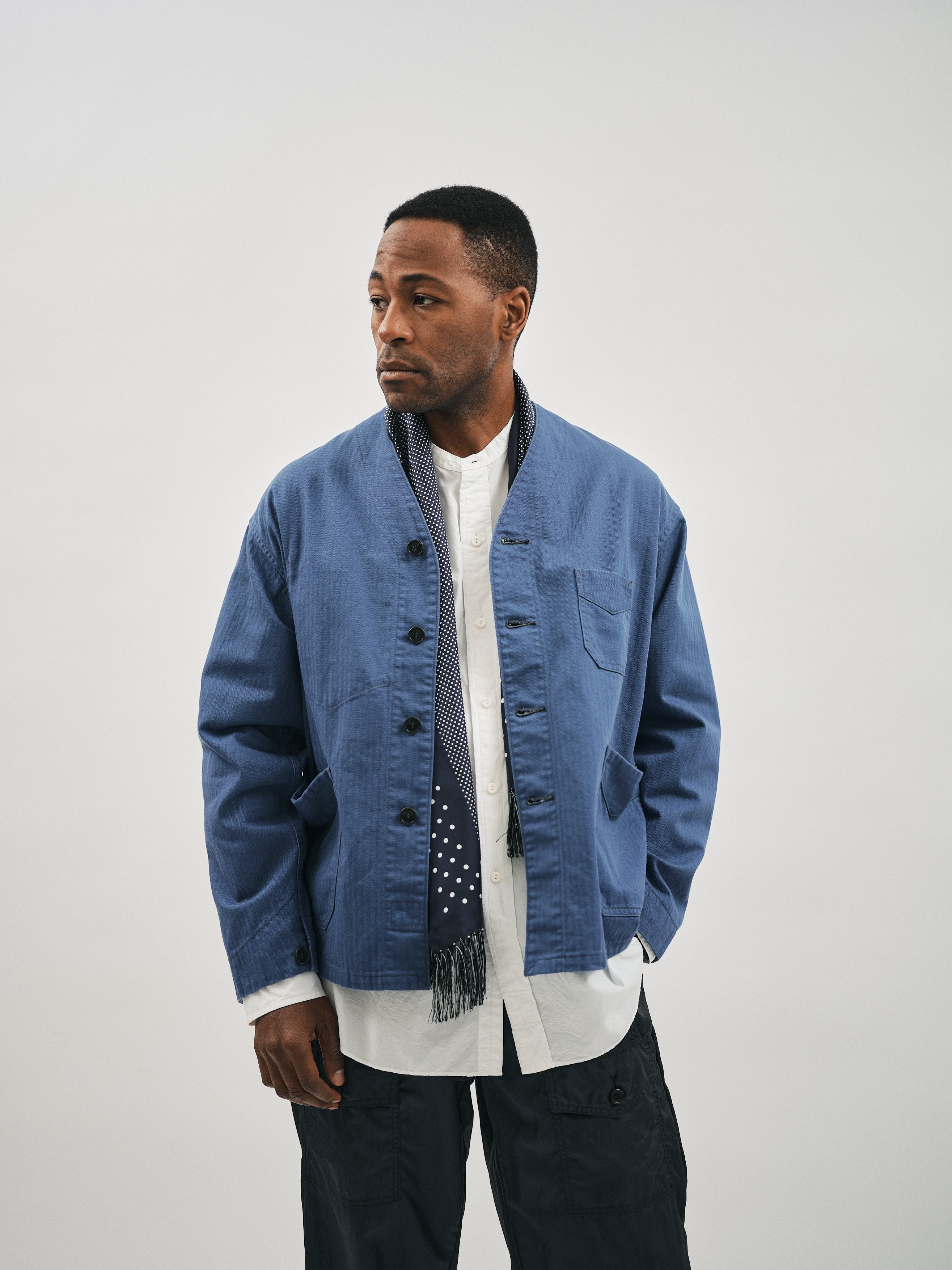 #3135DV-MH1 POST Chinois Travail 2 DV : mini HBT blue