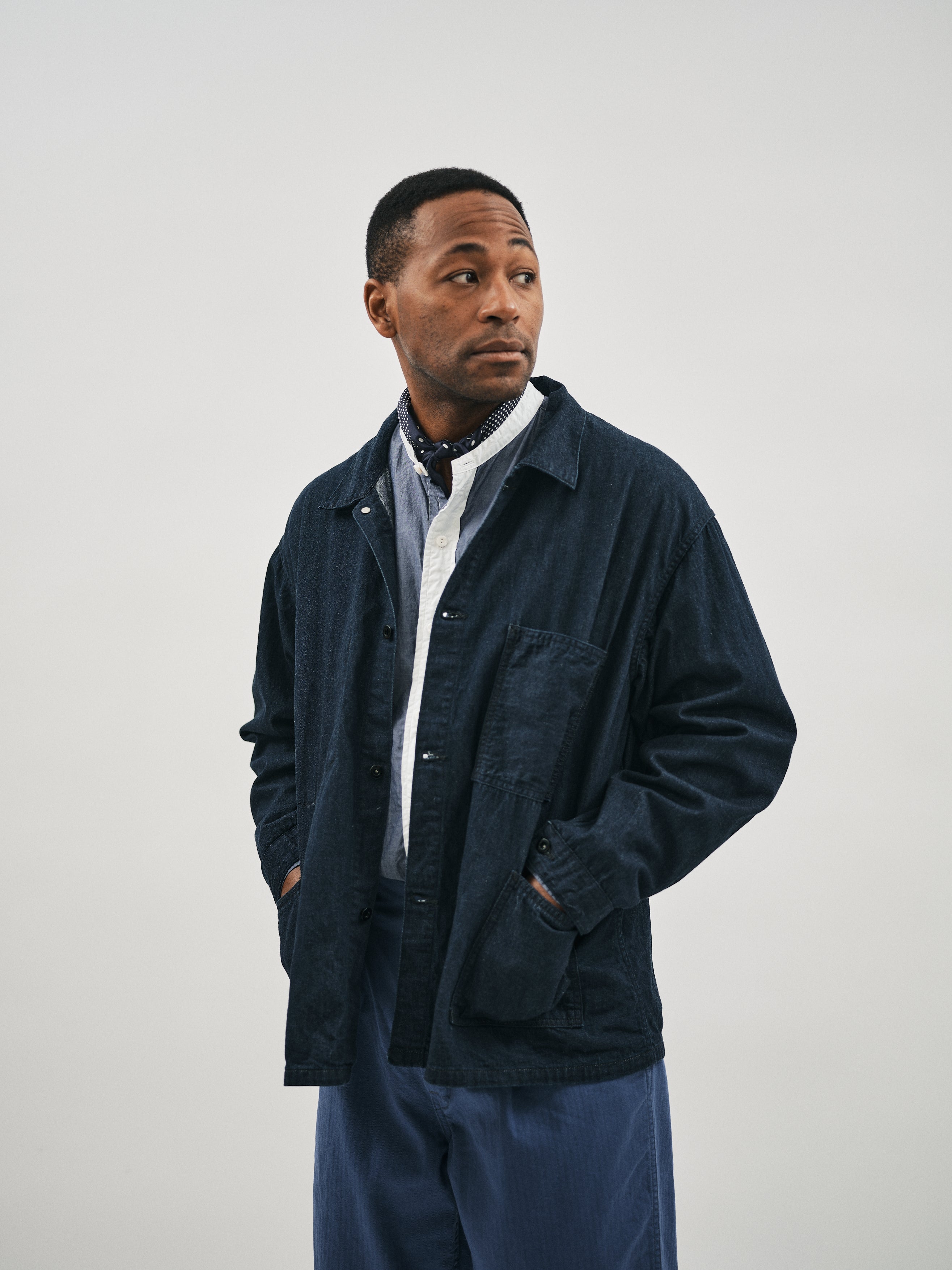 #3114R-8DI USMC 1930s Utility Jacket : 8oz.denim dark indigo