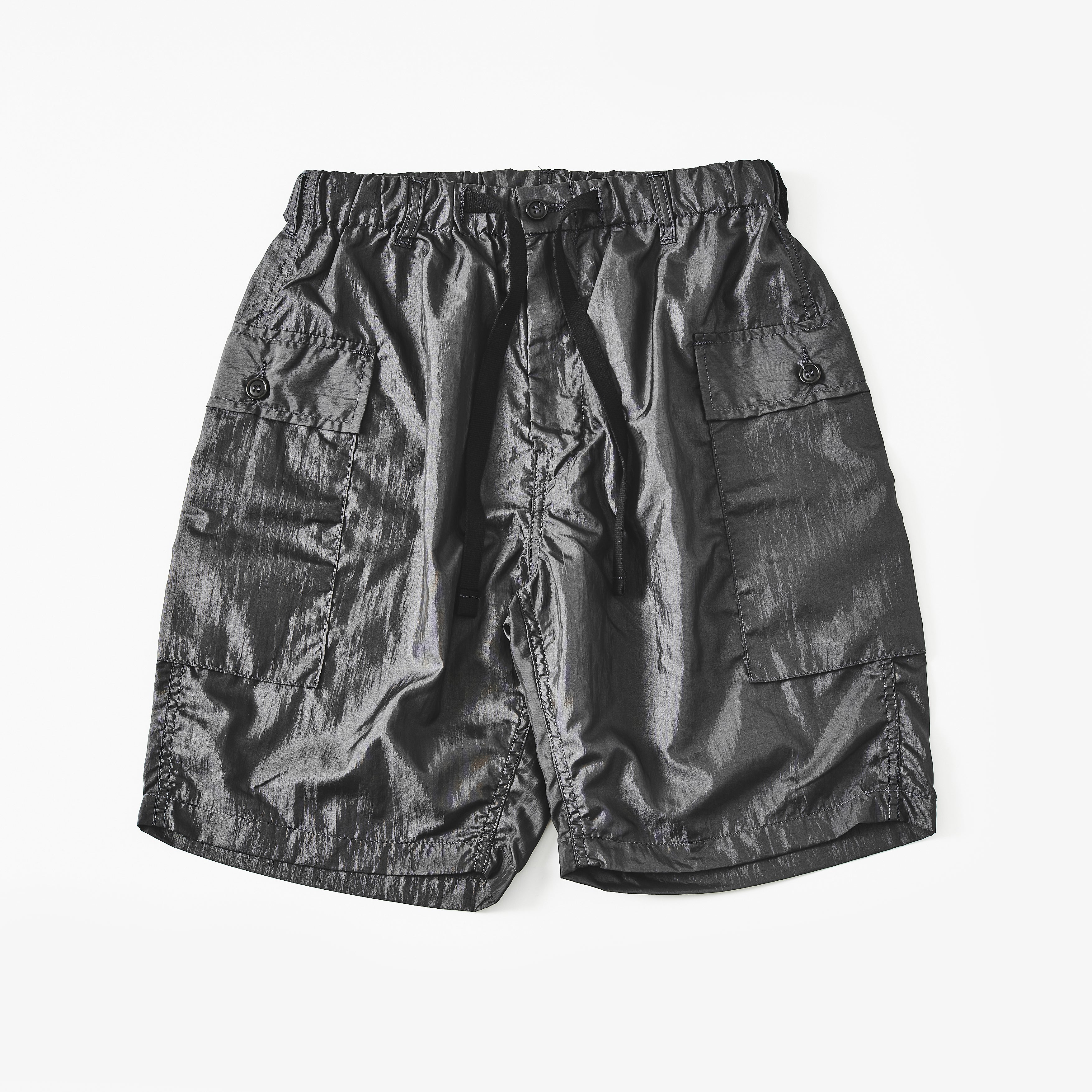 #3308S-CTC E-Z WALKABOUT Shorts : crinkle nylon taffeta charcoal (Shop Special)