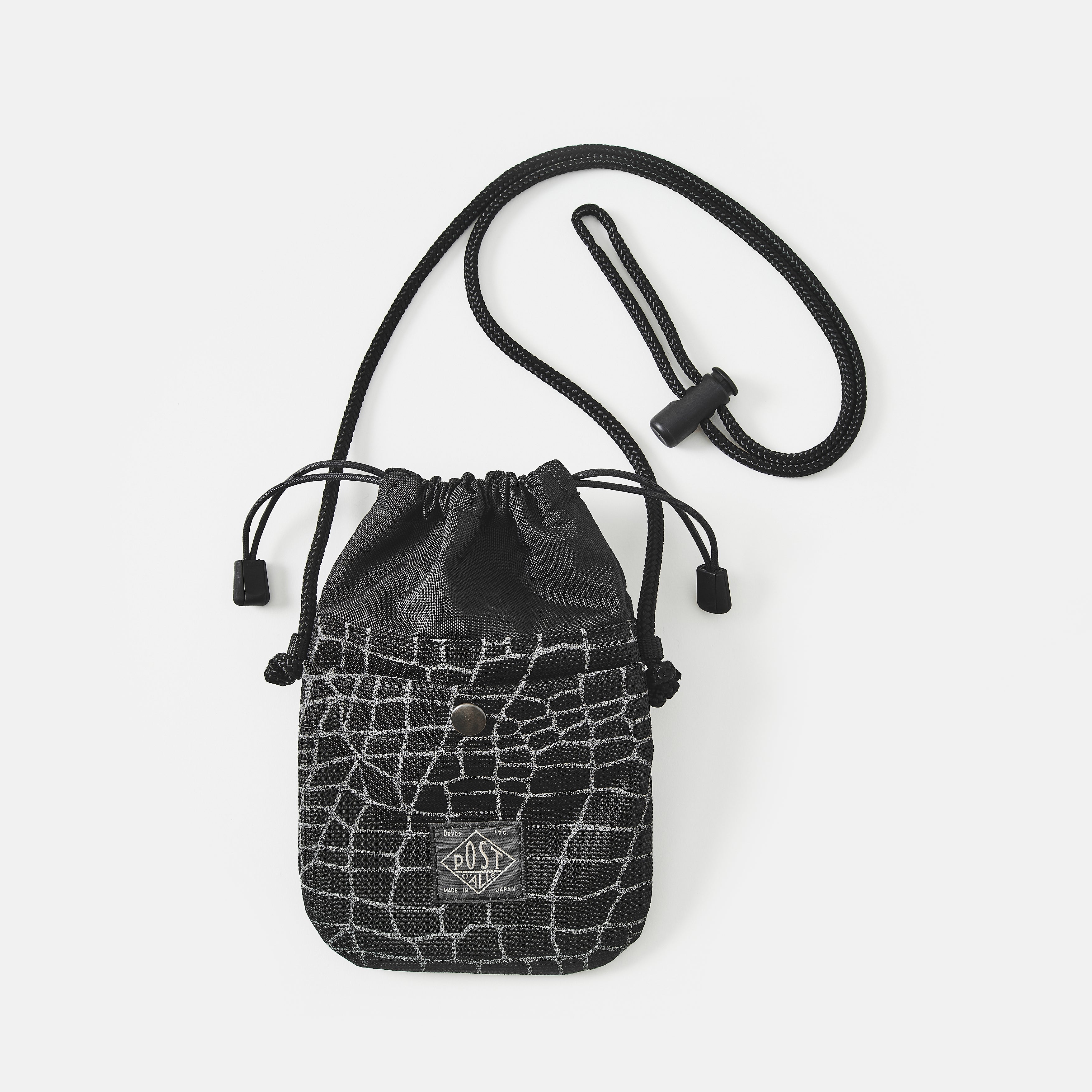 JP518-SW BAGSINPROGRESS x Post O'Alls MINI WALLET POUCH spider web