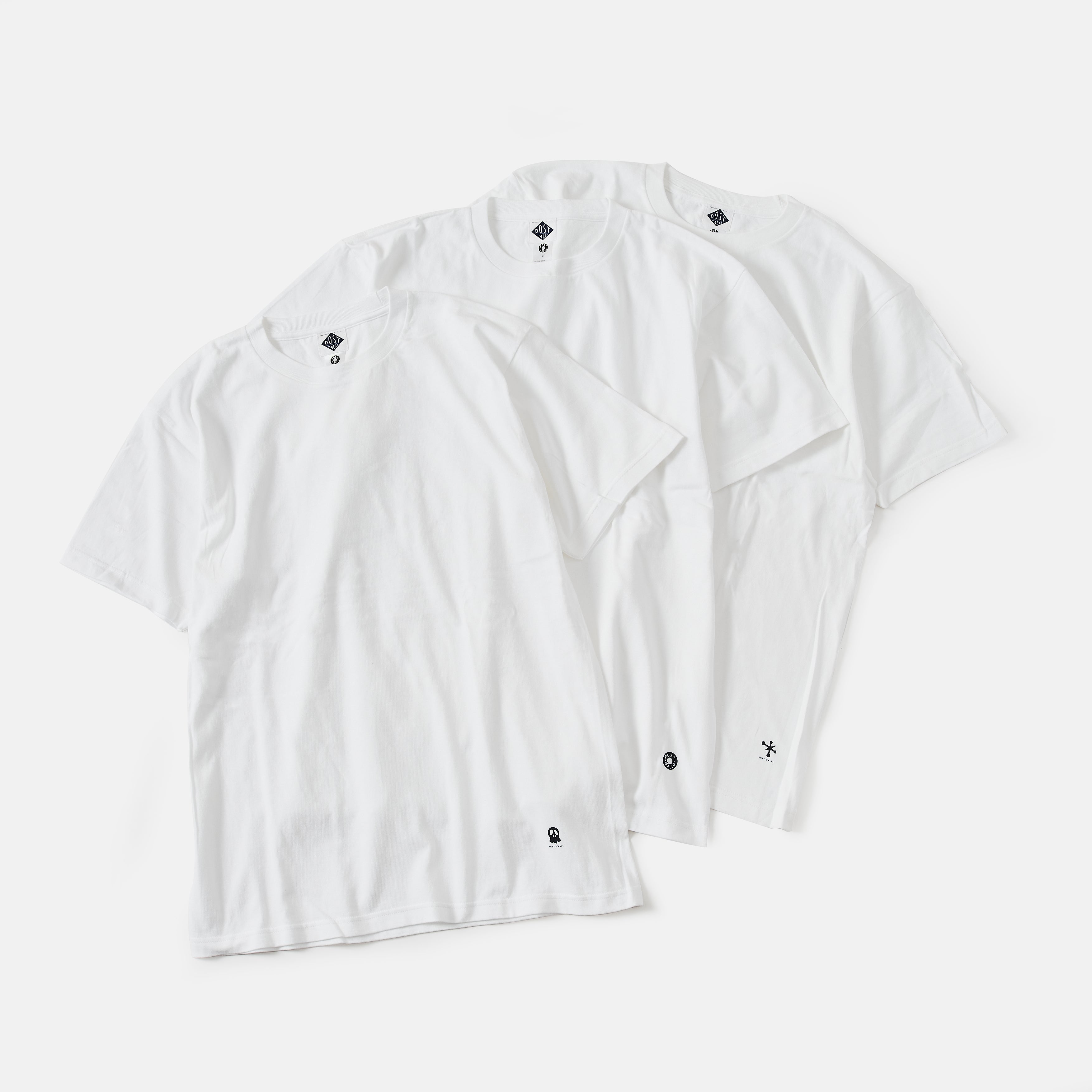 Crew neck 3pack tee Ver.2 (3PT2-WH) : white (Shop Special)