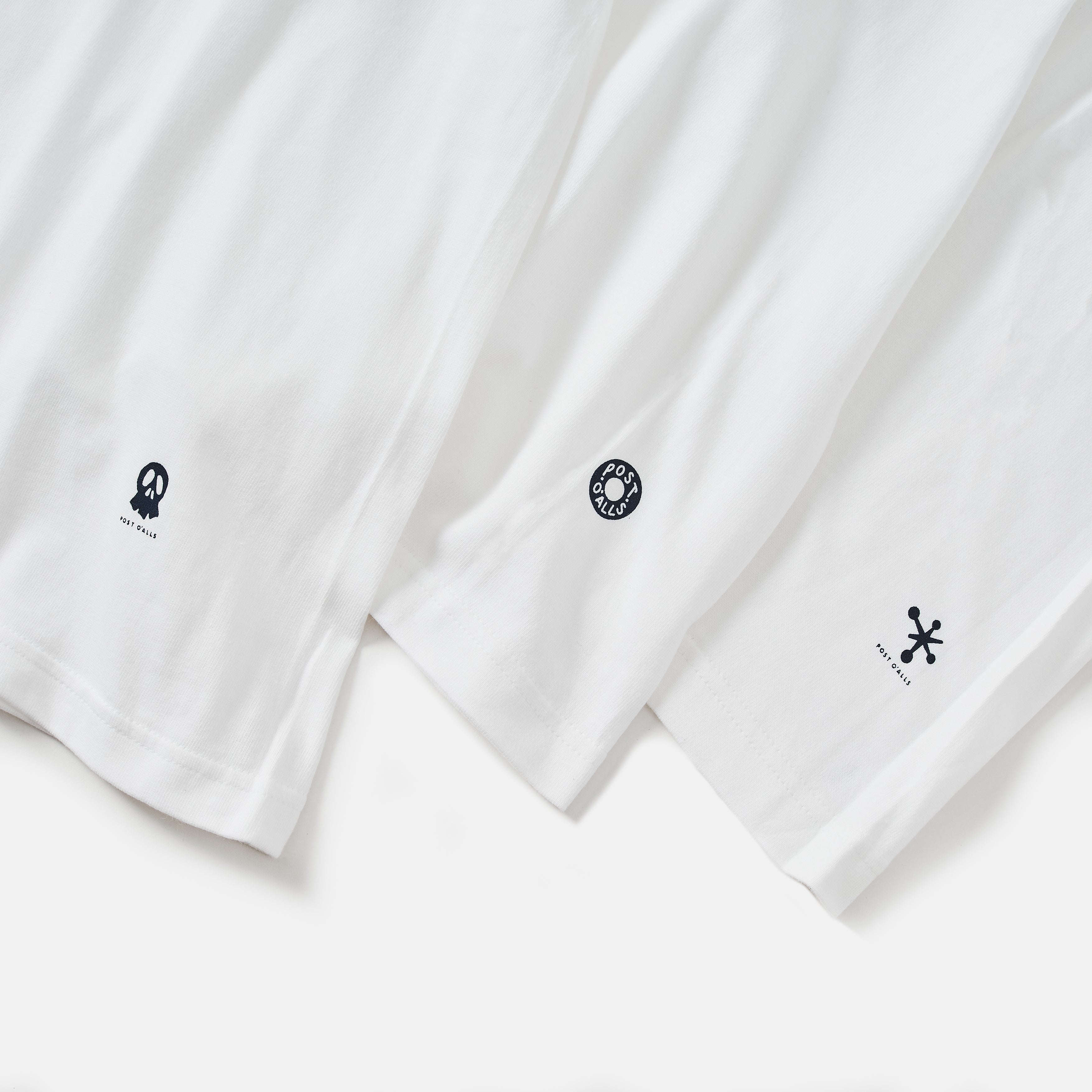 Crew neck 3pack tee Ver.2 (3PT2-WH) : white (Shop Special)