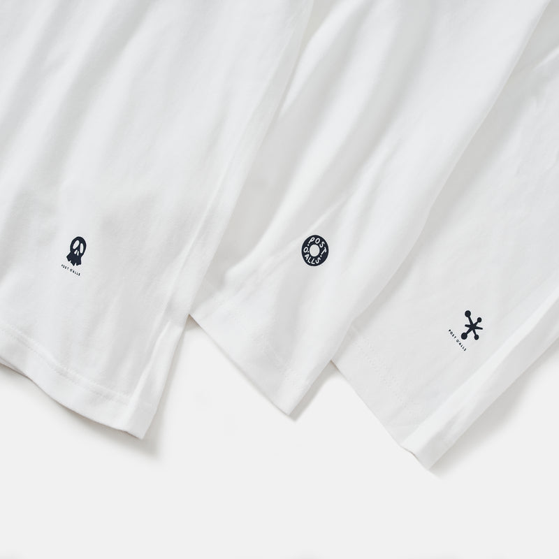 Crew neck 3pack tee Ver. 2 : white (Shop Special)
