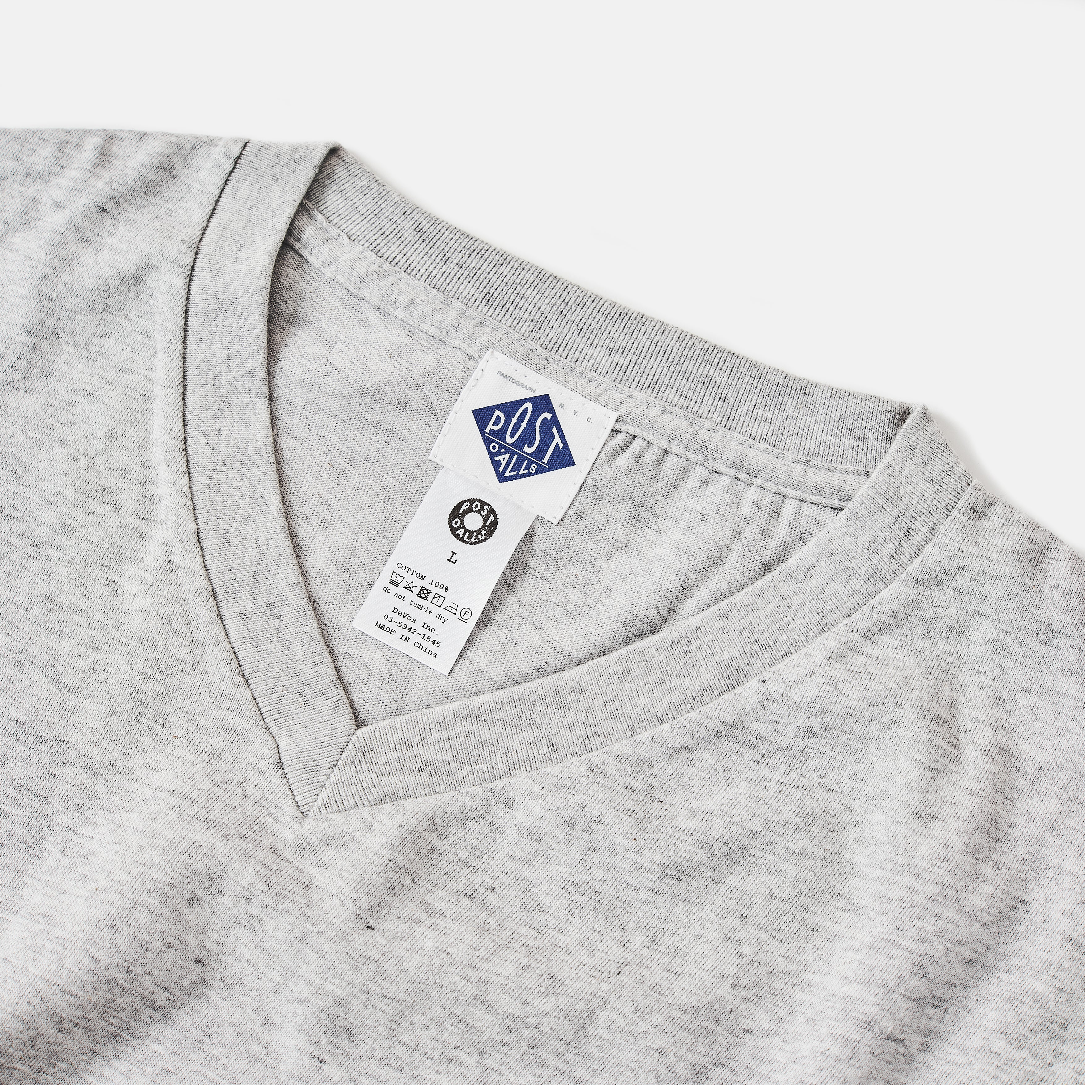 V neck 3pack tee Ver.2 (3PV2-GH) : grey heather (Shop Special)