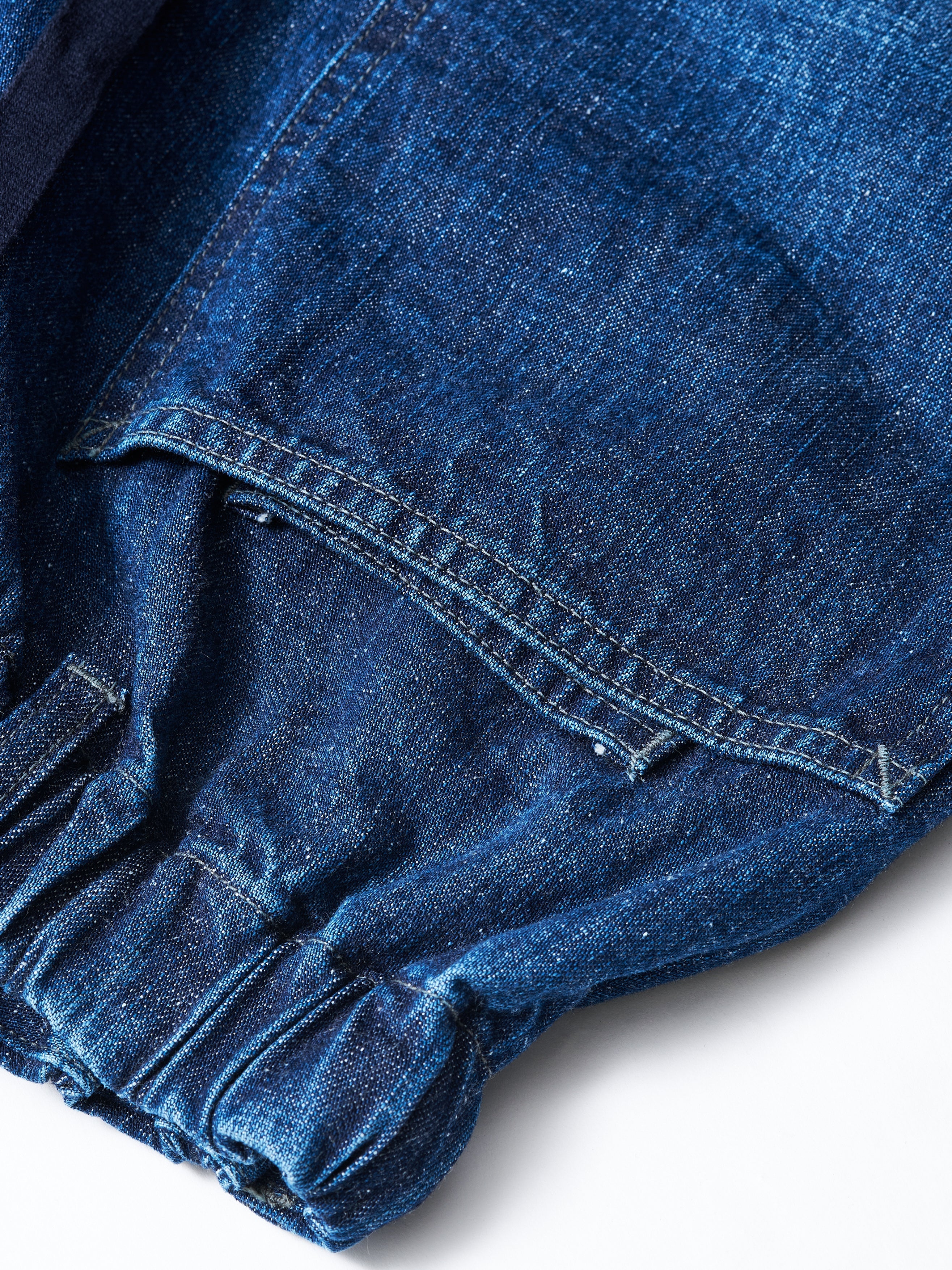 #3313-02W E-Z ARMY-NAVY Pants 2 : 11.5oz. Denim worn indigo_4