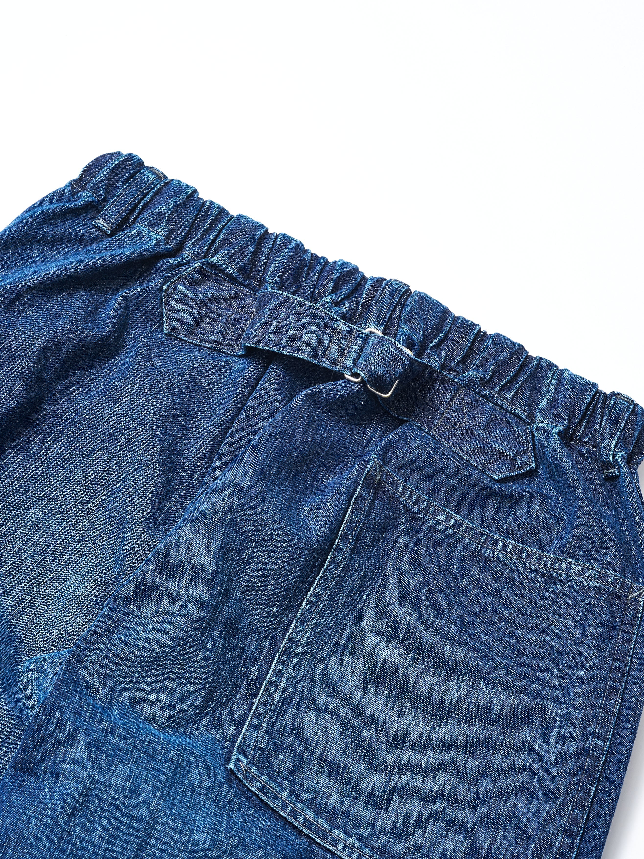 #3313-02W E-Z ARMY-NAVY Pants 2 : 11.5oz. Denim worn indigo_7
