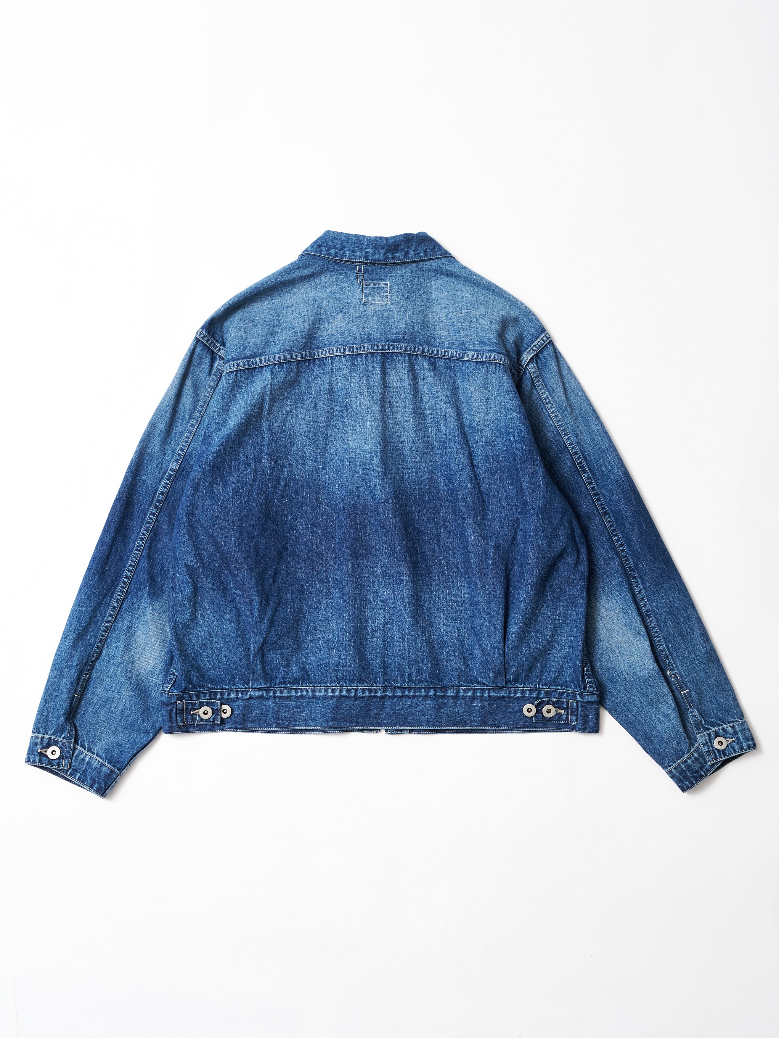 #3144-01W Mechanic Blouse 3 : 10oz. Denim worn indigo_4