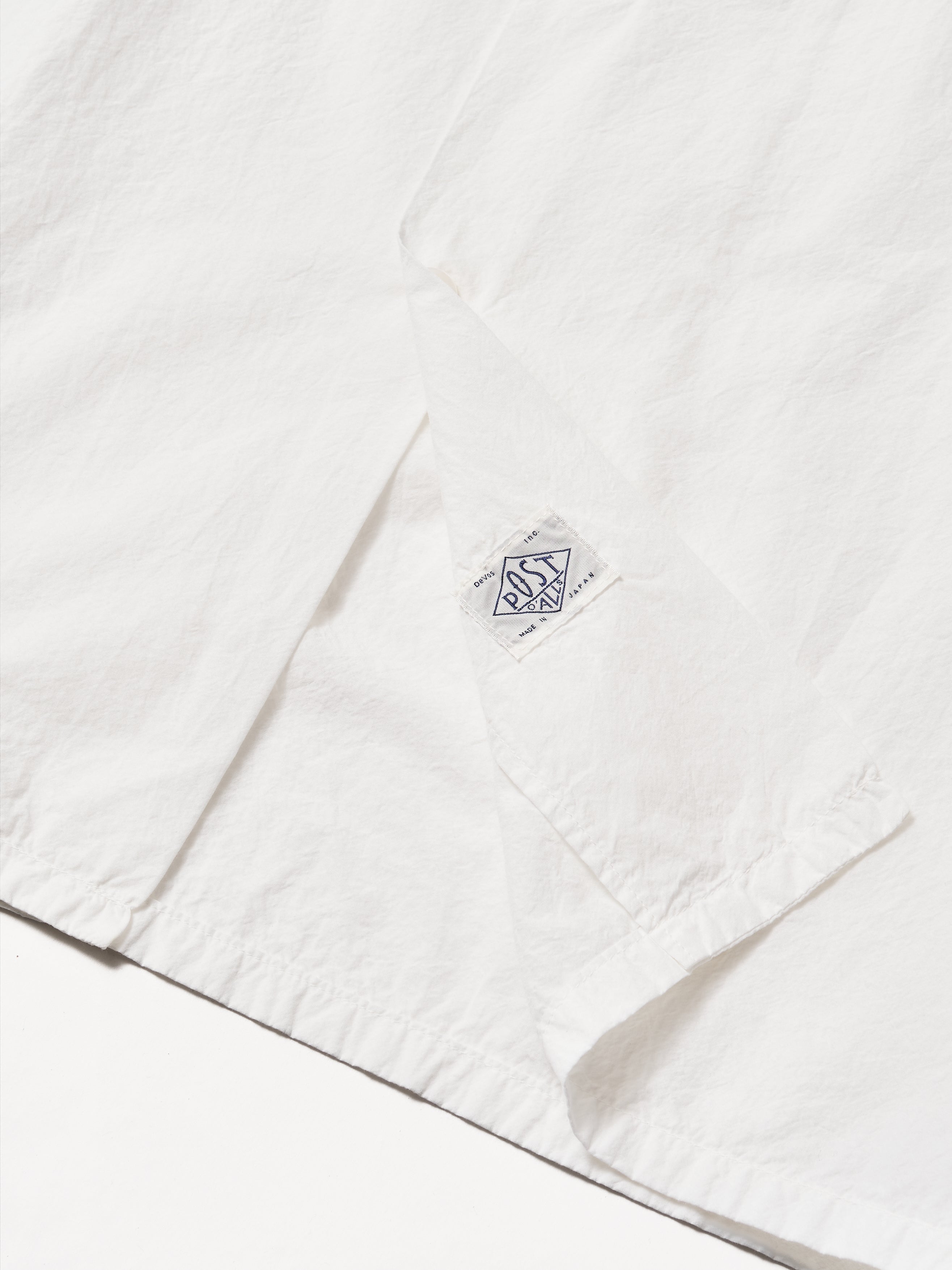 #1207BS-BW New Basic Shirt S/S : natural broadcloth white_3