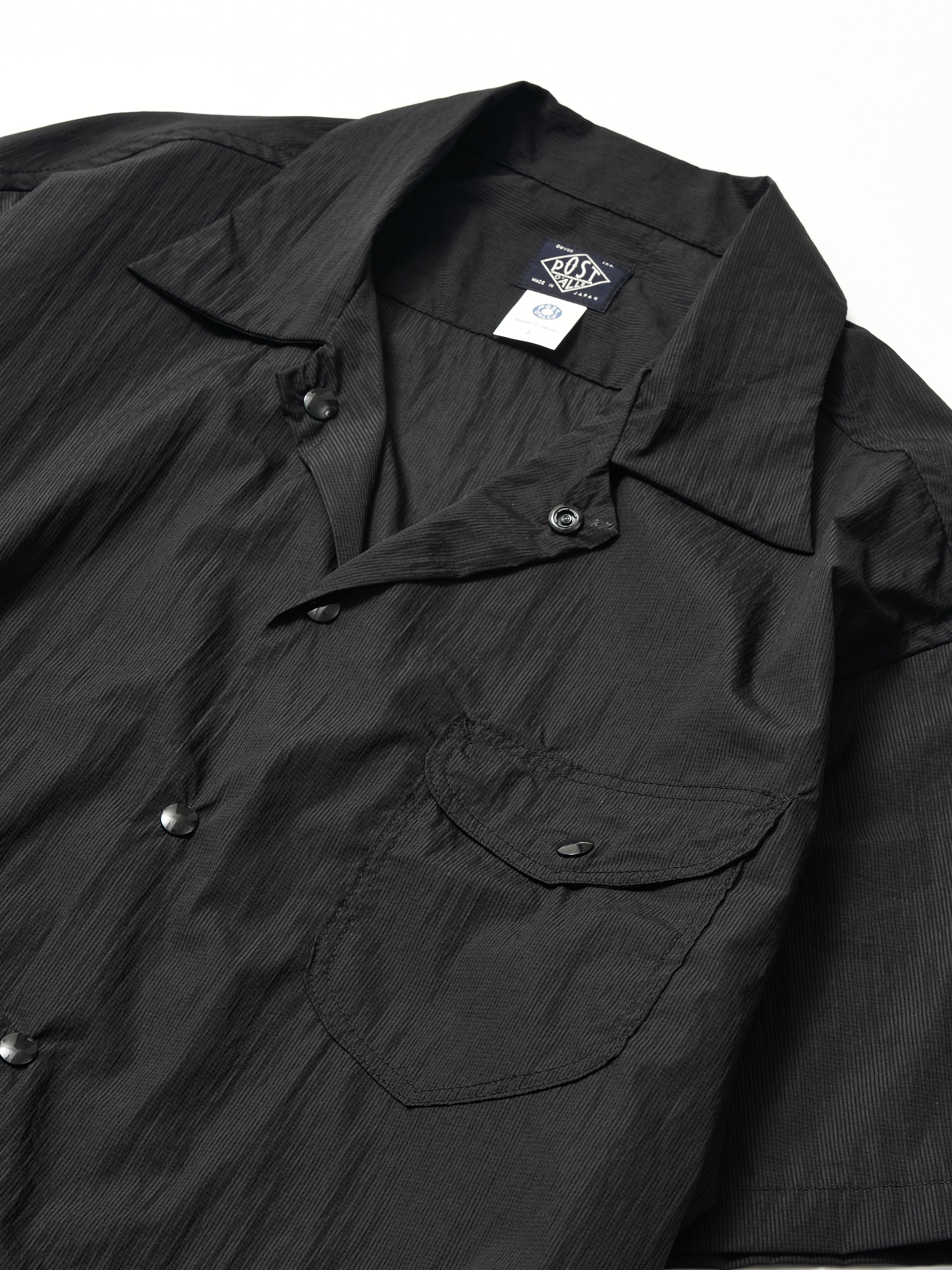 #1207BS-PMB New Basic Shirt S/S : poly mesh black_2