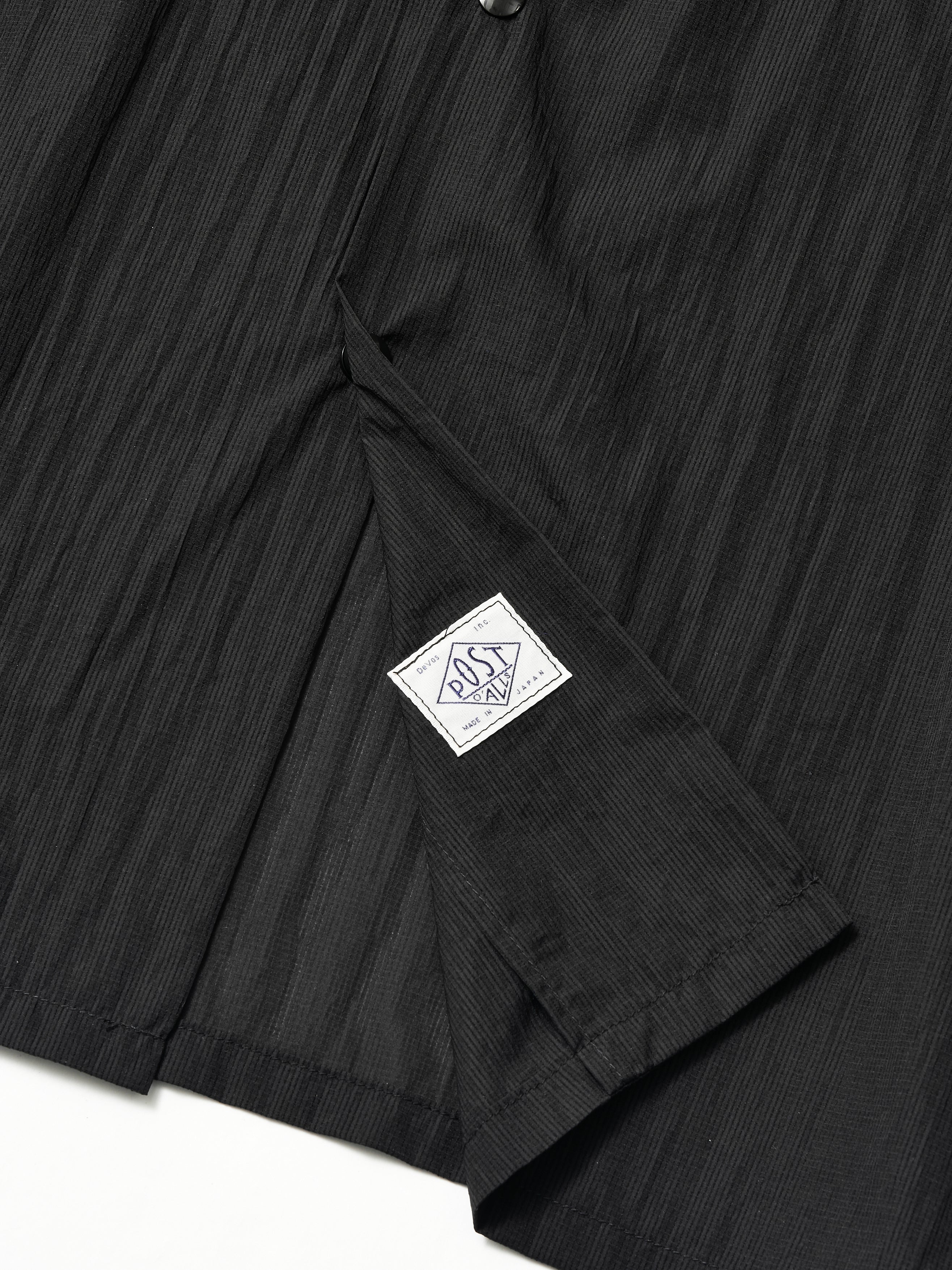 #1207BS-PMB New Basic Shirt S/S : poly mesh black_3