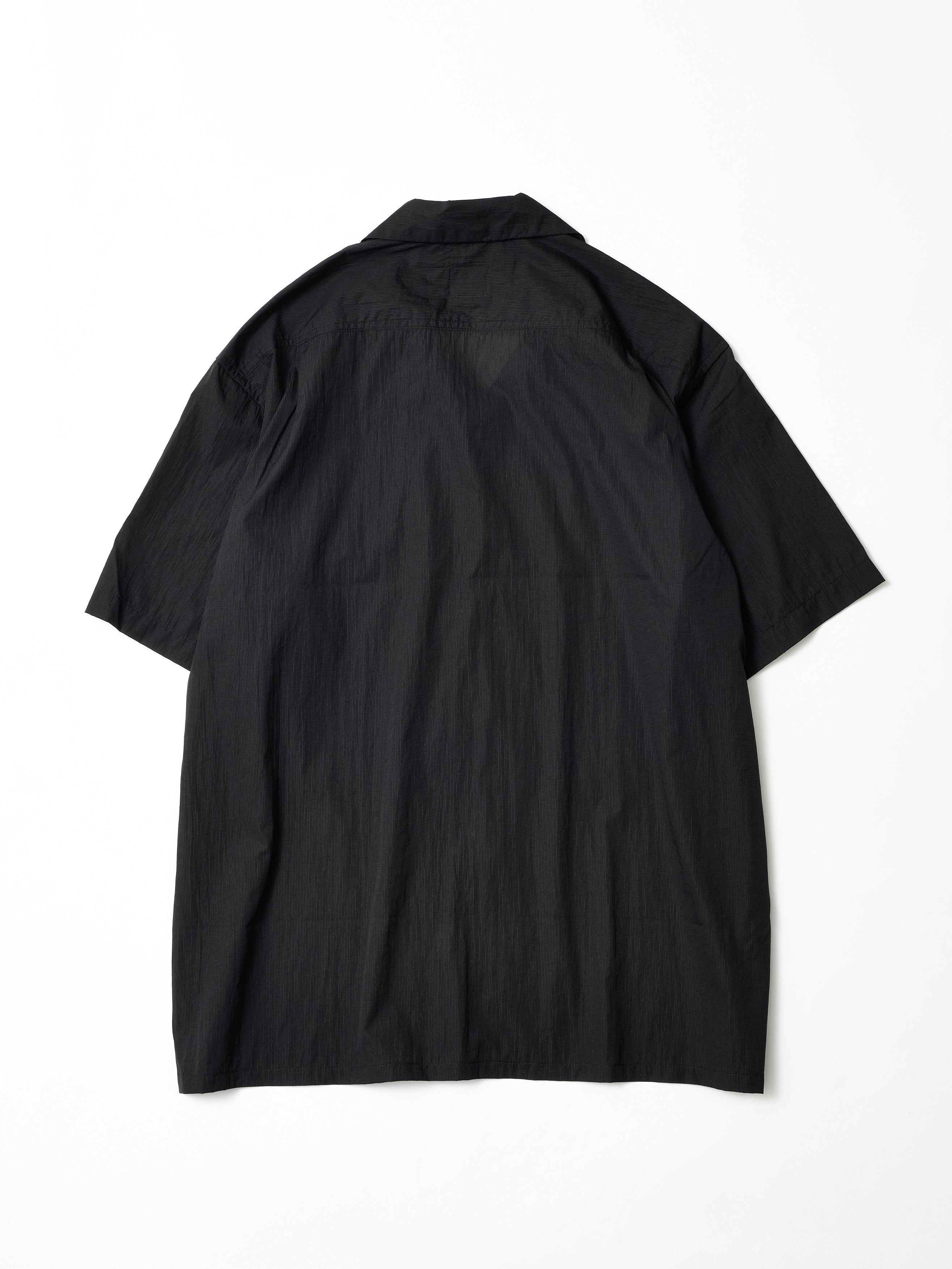 #1207BS-PMB New Basic Shirt S/S : poly mesh black_4