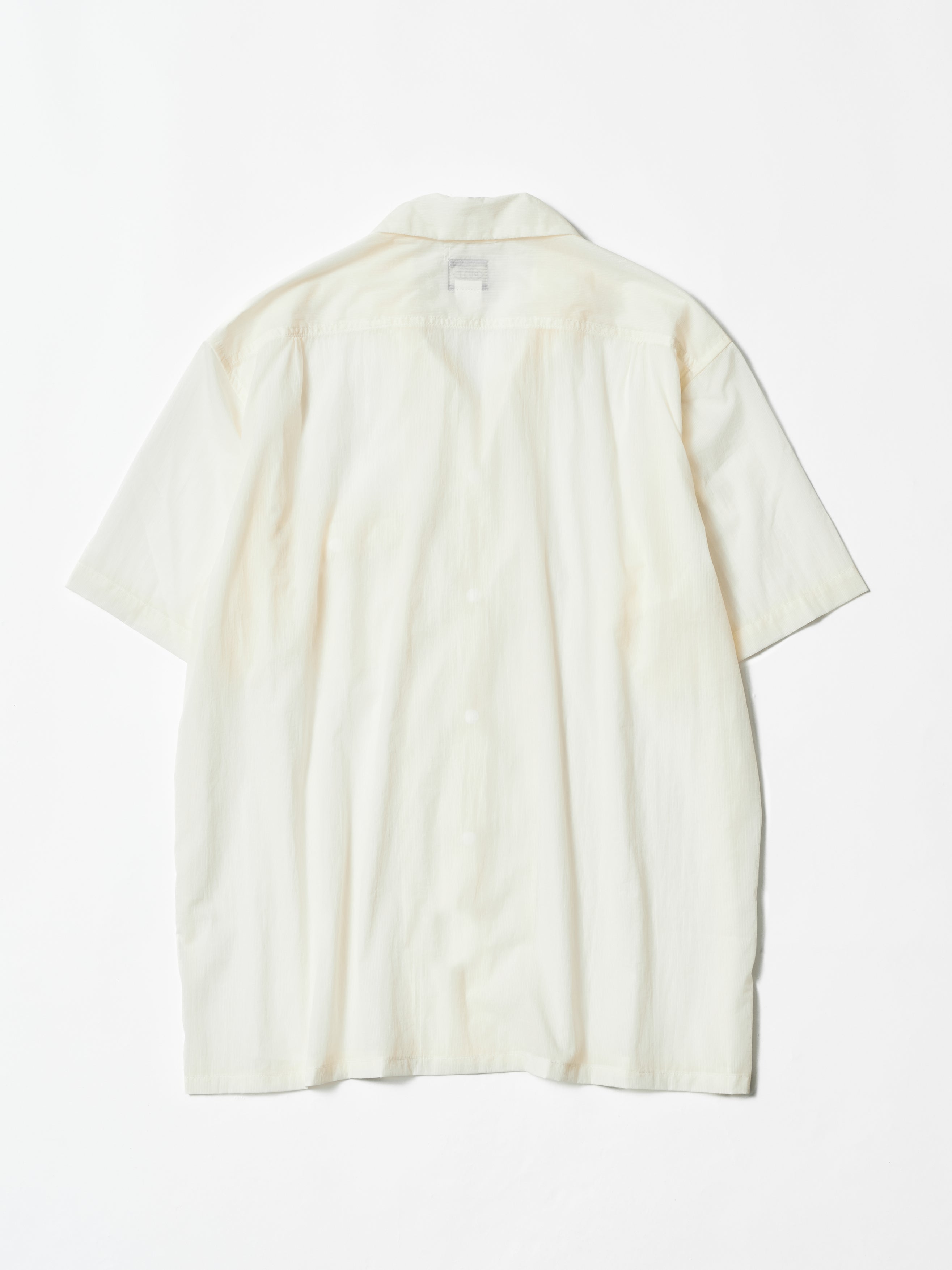 #1207BS-PMW New Basic Shirt S/S : poly mesh white_4