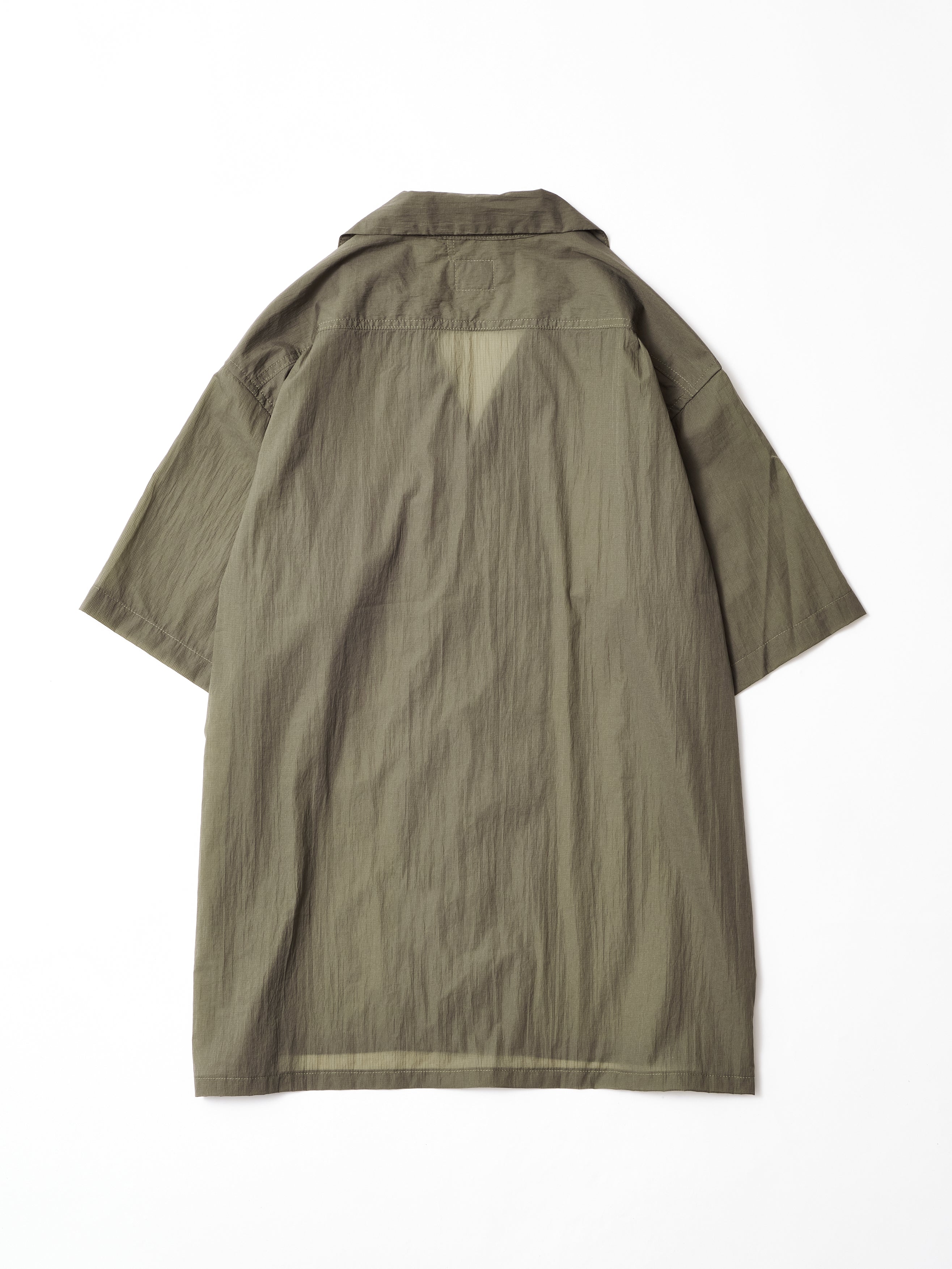 #1207BS-PMO New Basic Shirt S/S : poly mesh olive_4