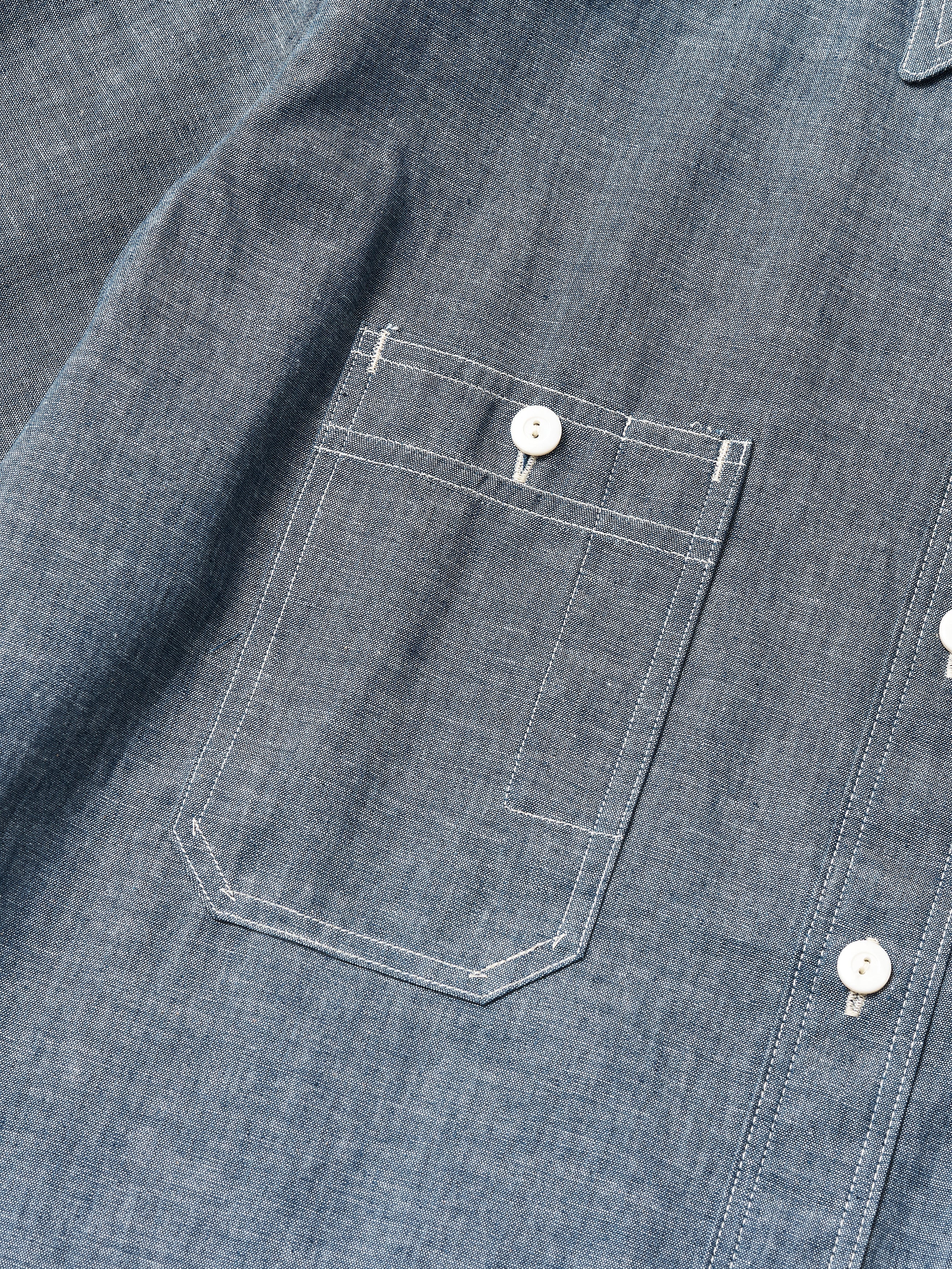 #1206S-11 No.6 Shirt S/S : chambray indigo rigid_3