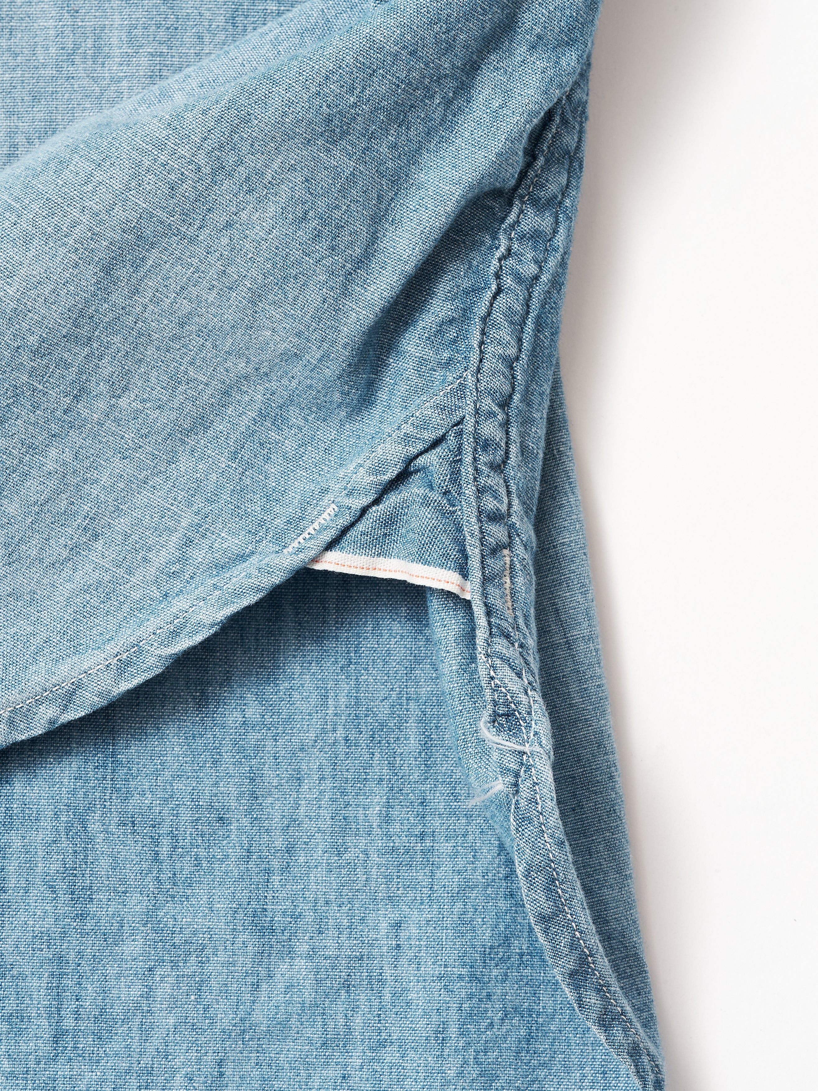 #1206S-11W No.6 Shirt S/S : chambray indigo worn wash_6