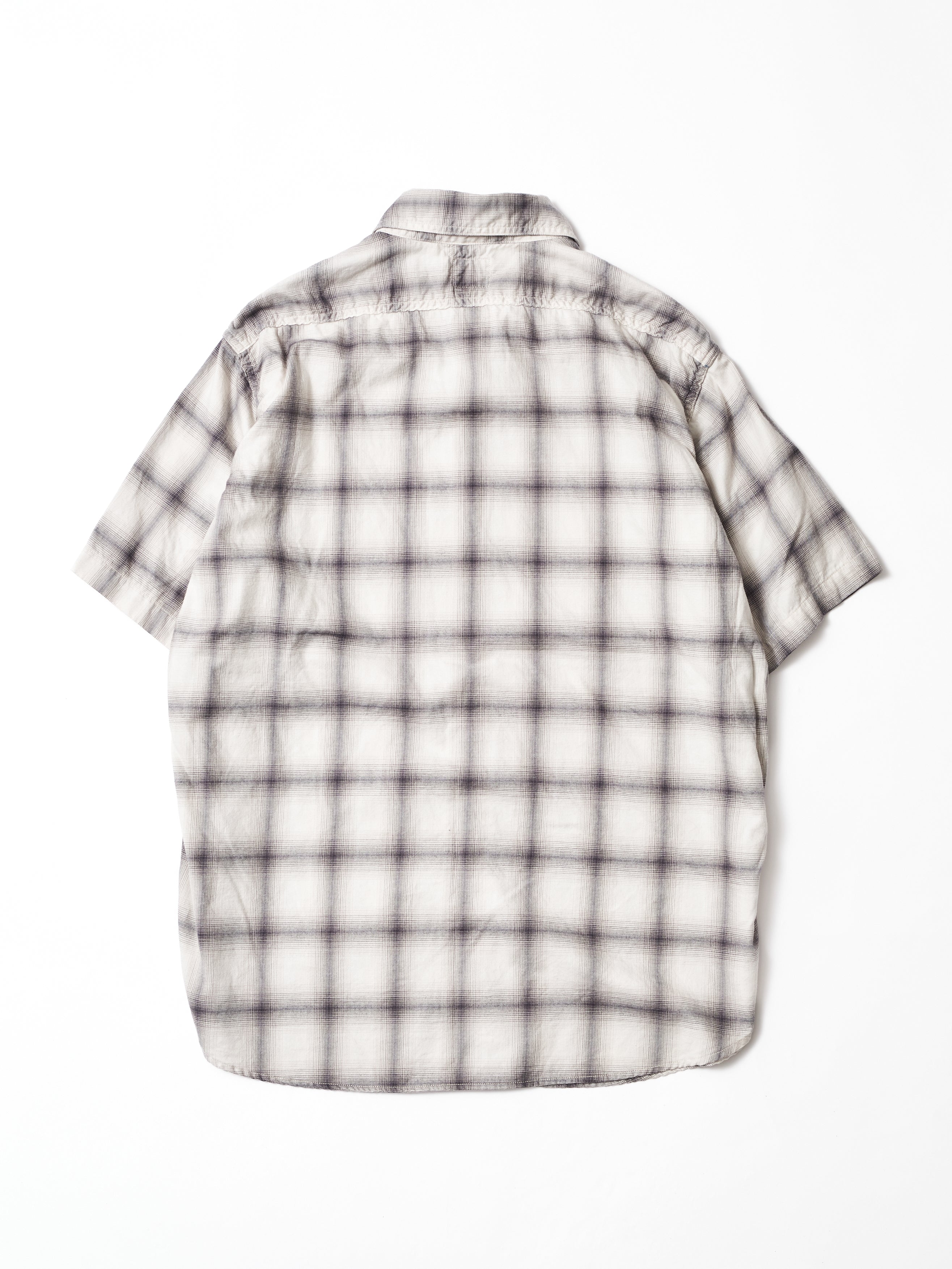 #1206S-HW No.6 Shirt S/S : hombre check white_7