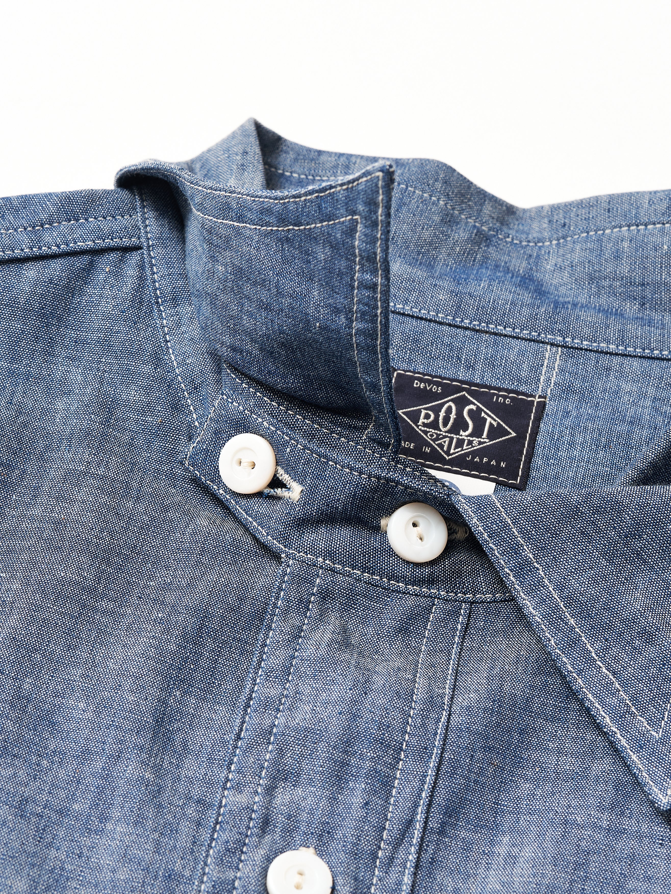 #1201S-11 No.1 Shirt S/S : chambray indigo rigid_5