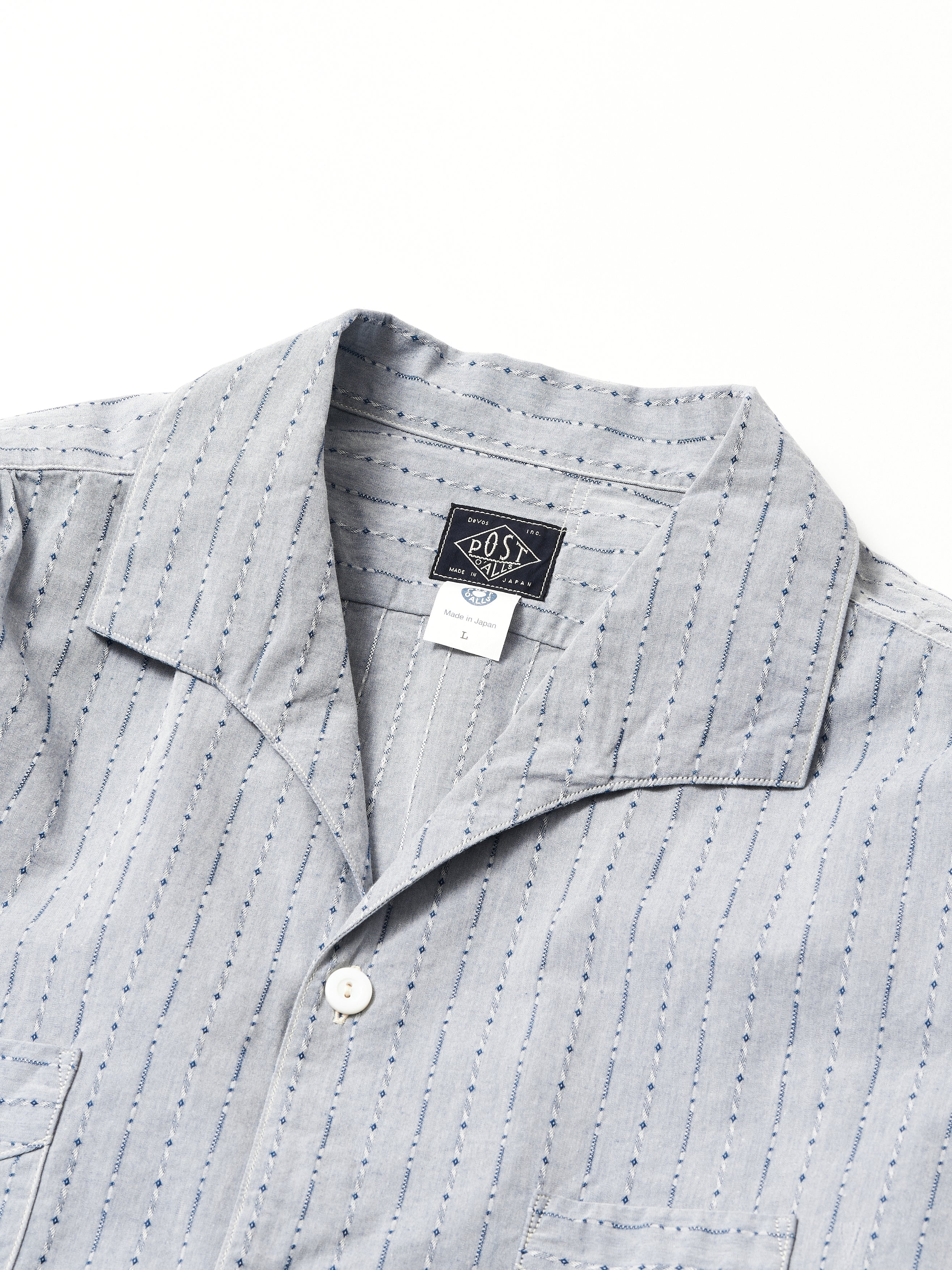 #3231S-DC1 Fever 2 S/S : dobby chambray indigo_2