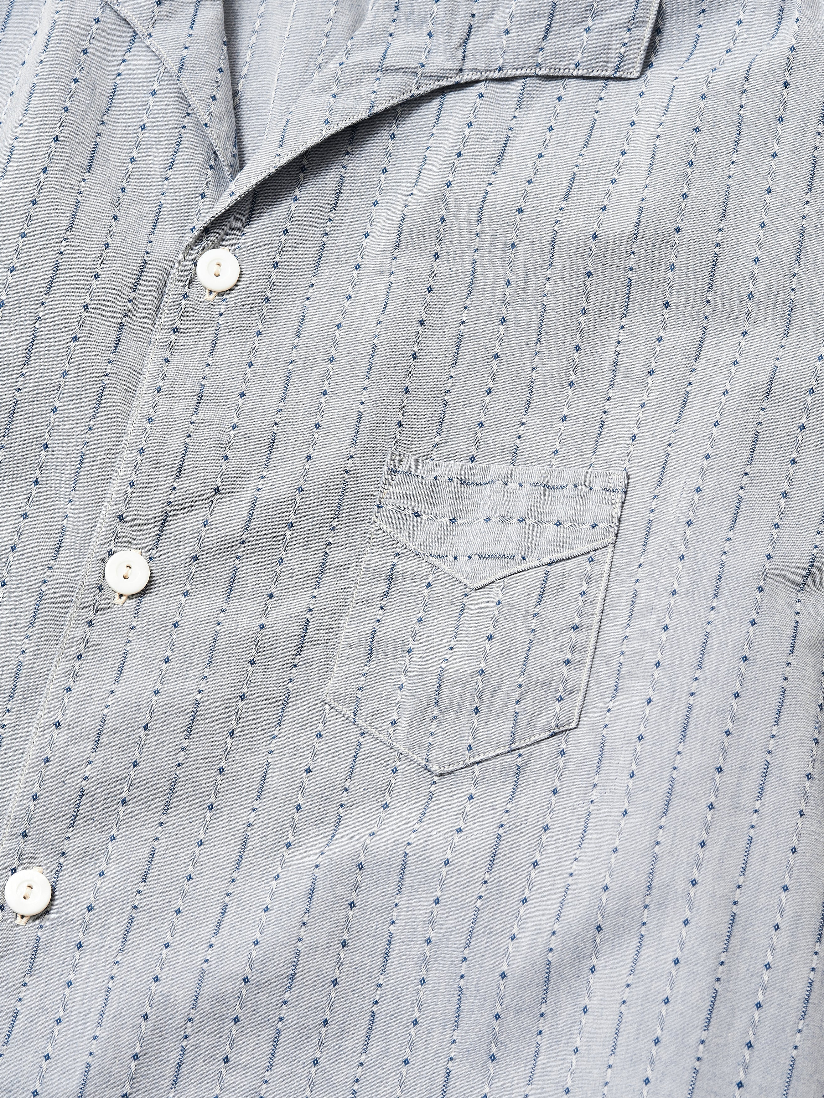 #3231S-DC1 Fever 2 S/S : dobby chambray indigo_3