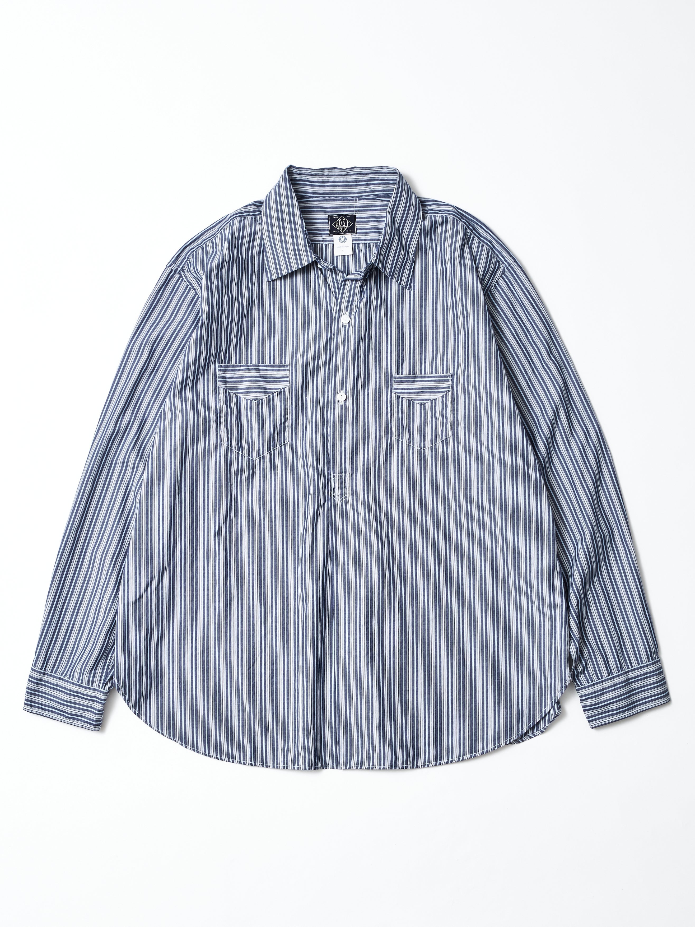 #3220L-SS5 NEUTRA 5 LLC : stripe shirting navy_1