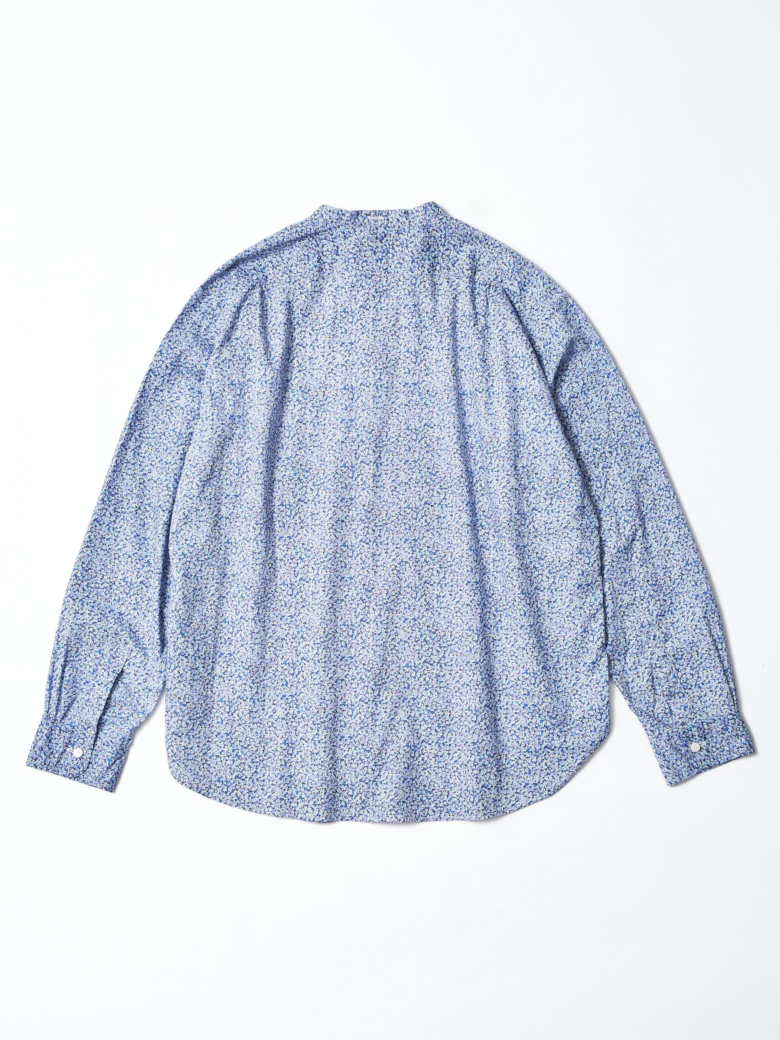 #3232B-F2 Original Band Collar Shirt : flower white_4