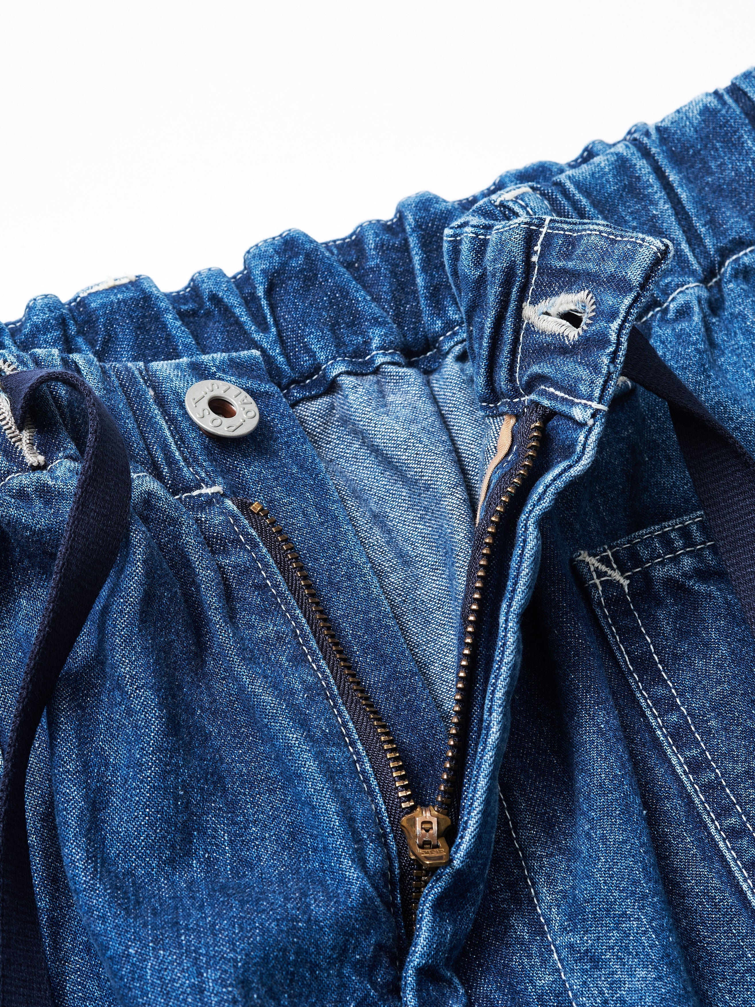 #3312S-01W E-Z DND Shorts : 10oz. Denim worn indigo_4