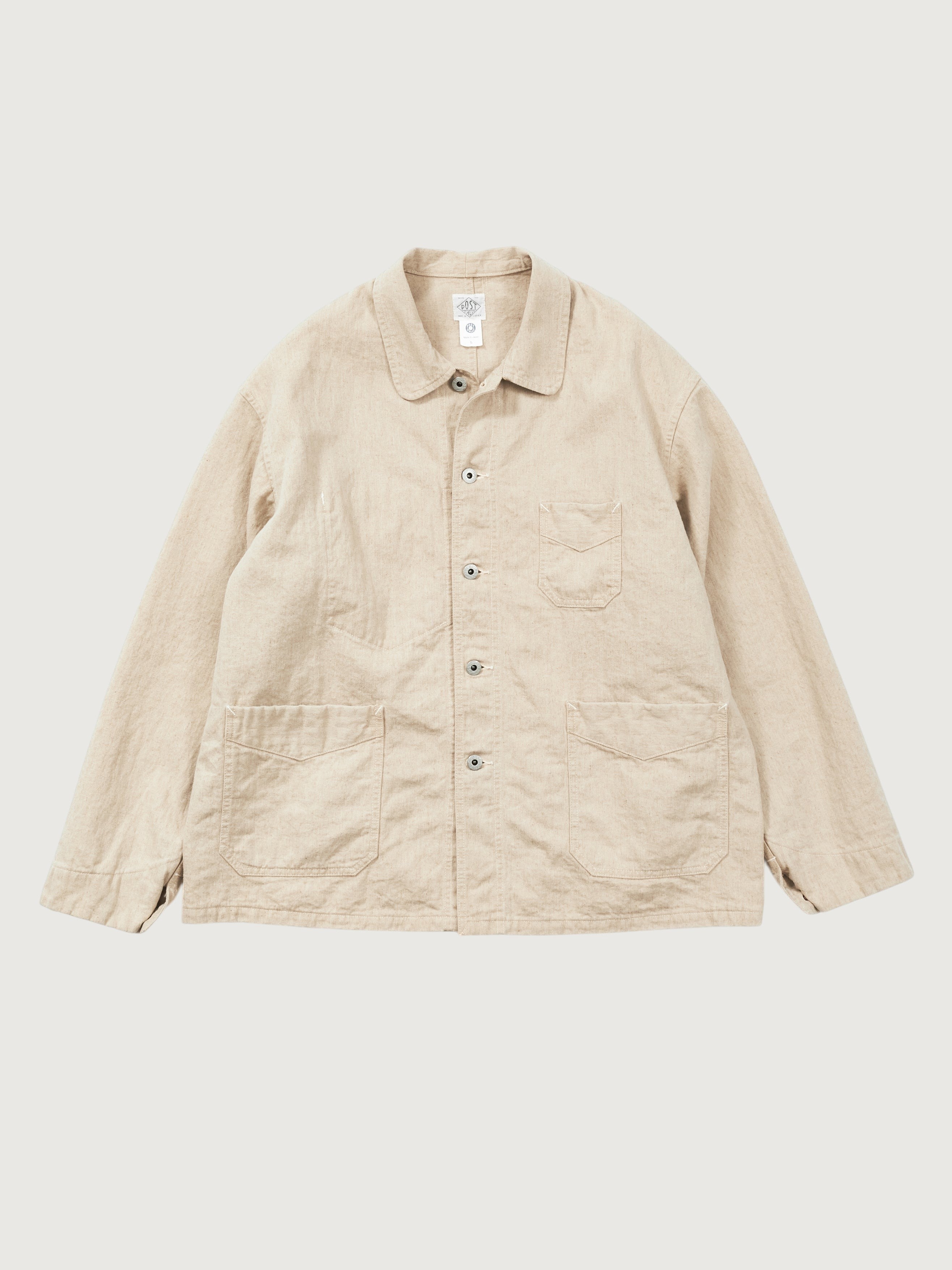 #3135-LHN POST Chinois Travail 2 : linen/cotton HBT natural