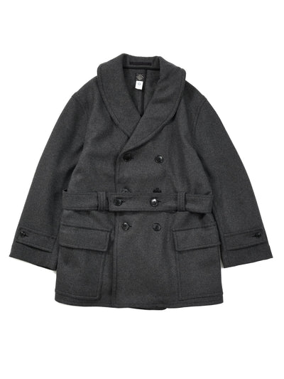 #3140-HMC POST Mack : heavy melton charcoal heather