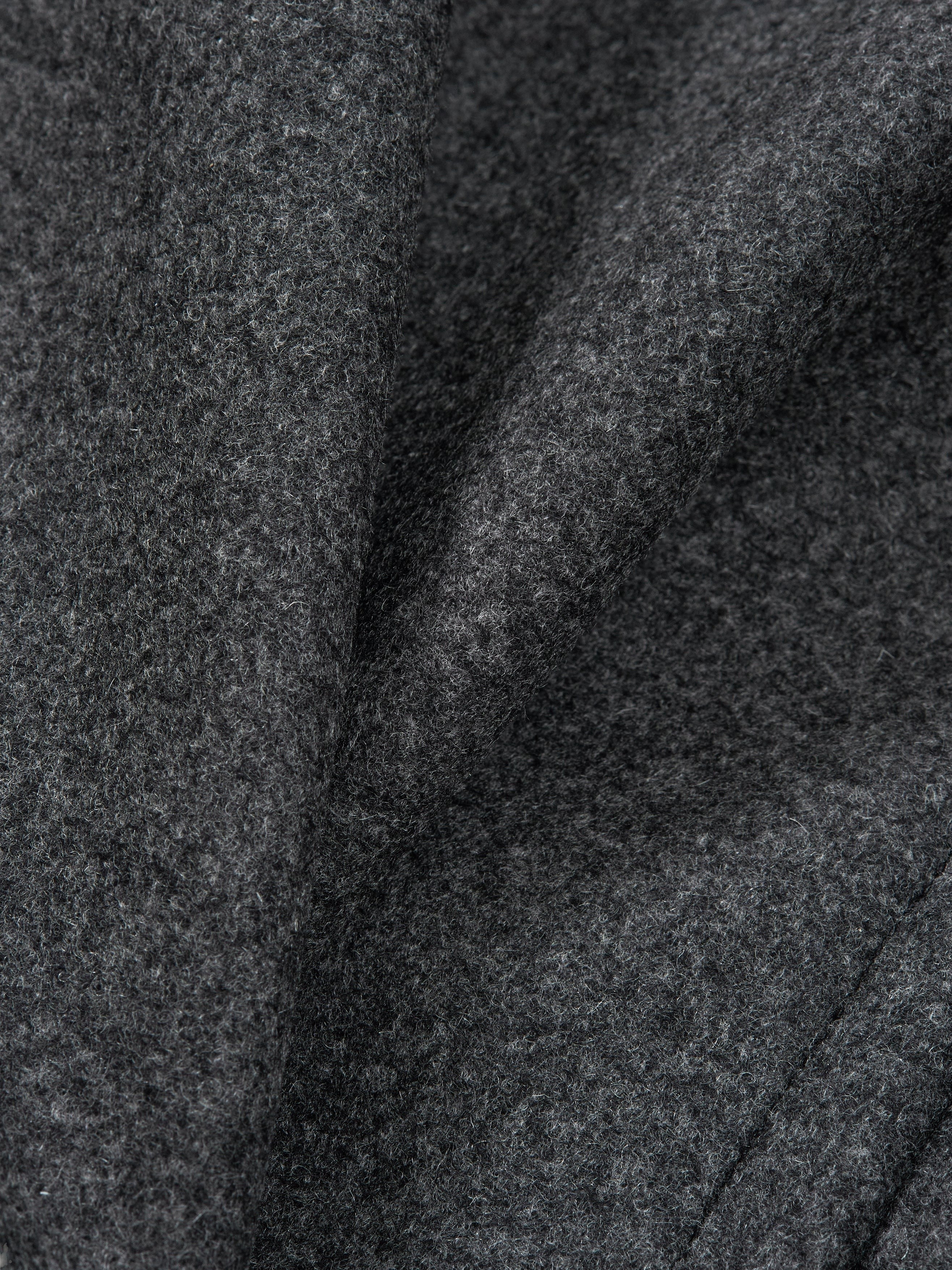 #3140-HMC POST Mack : heavy melton charcoal heather
