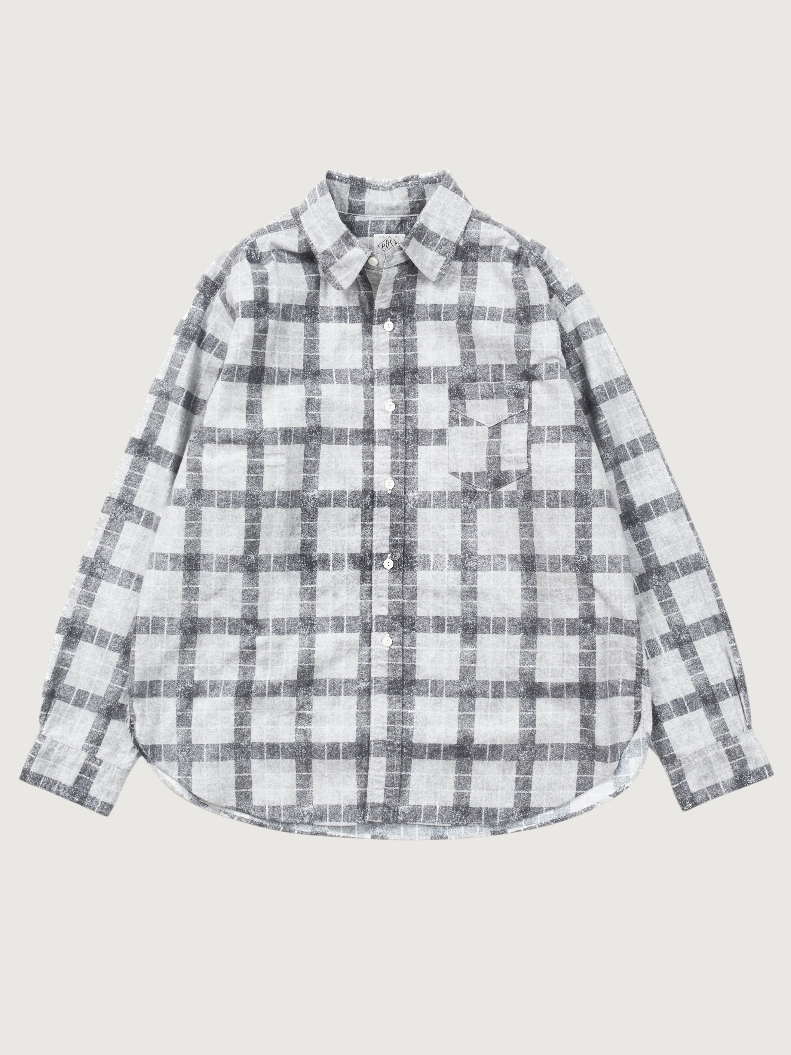 #3234-PF1 Rounder : printed cotton flannel ash
