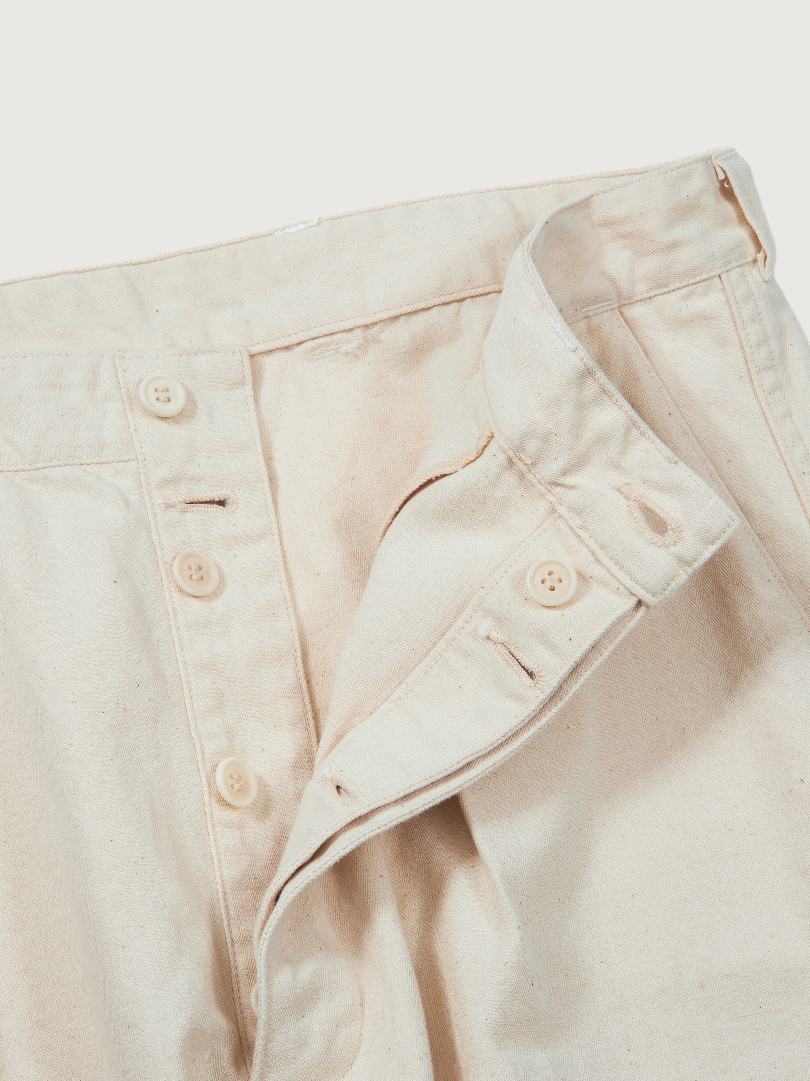 #3328-CHN POS-Travail Pants : cotton HBT natural