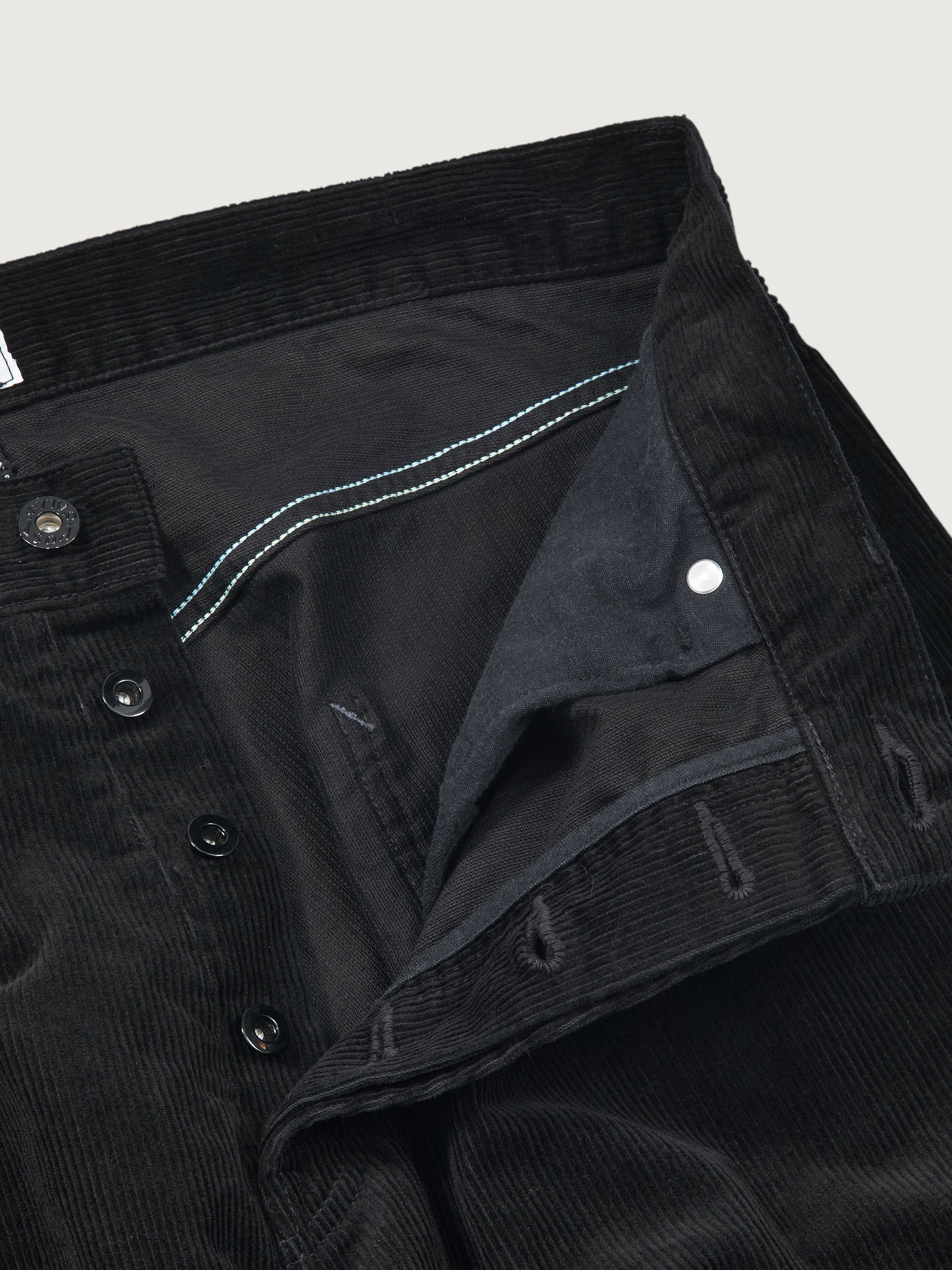 #1397-CB No.2 Fiver Pocket : midwale cords black